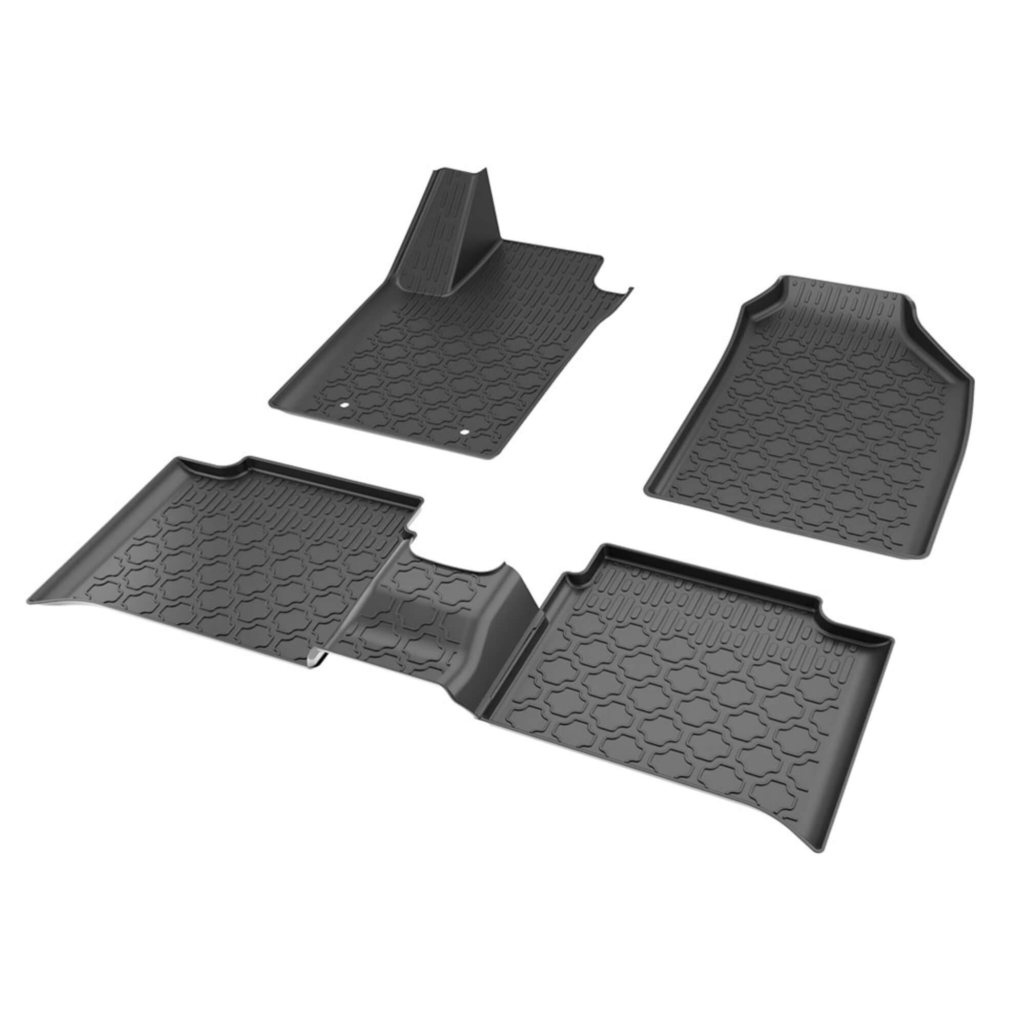 COMP Kit Automotivo Fiat Fastback: Tapete Bandeja + Soleira Preta 2022 em Diante 5 Peças - Grid