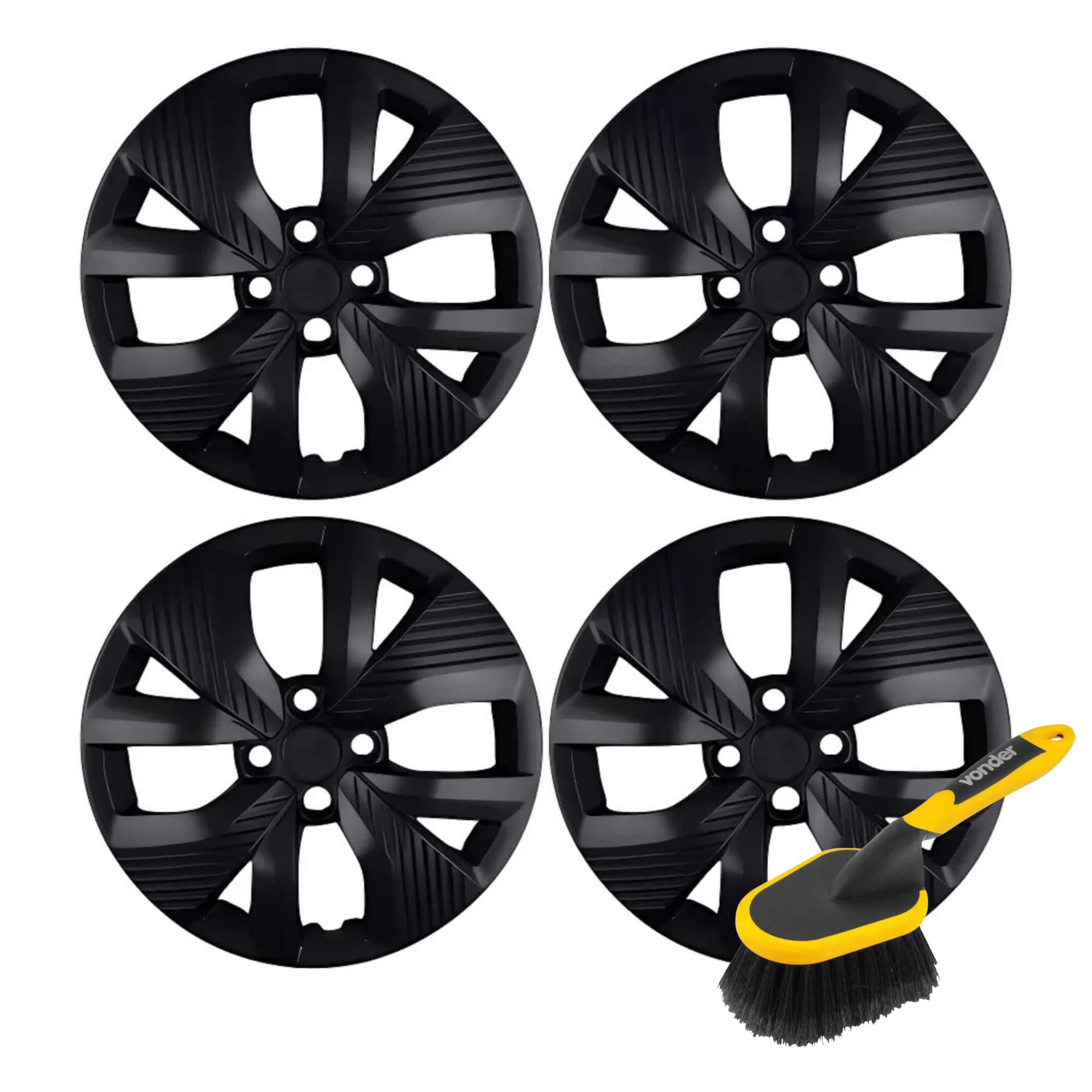COMP Kit 4 Calotas de 15" para Polo Track 21/24 + Escova para Rodas
