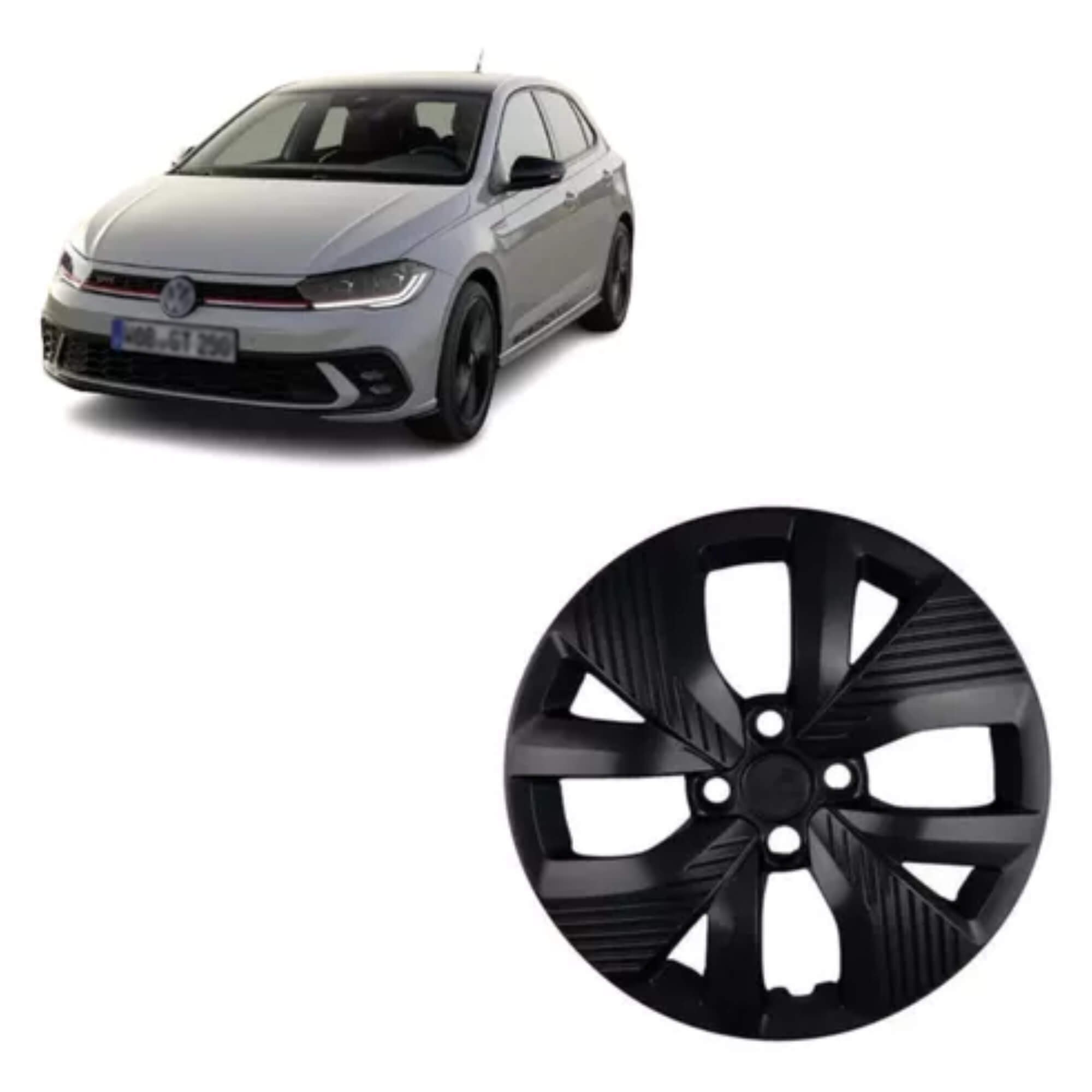 COMP Kit 4 Calotas de 15" para Polo Track 21/24 + Escova para Rodas