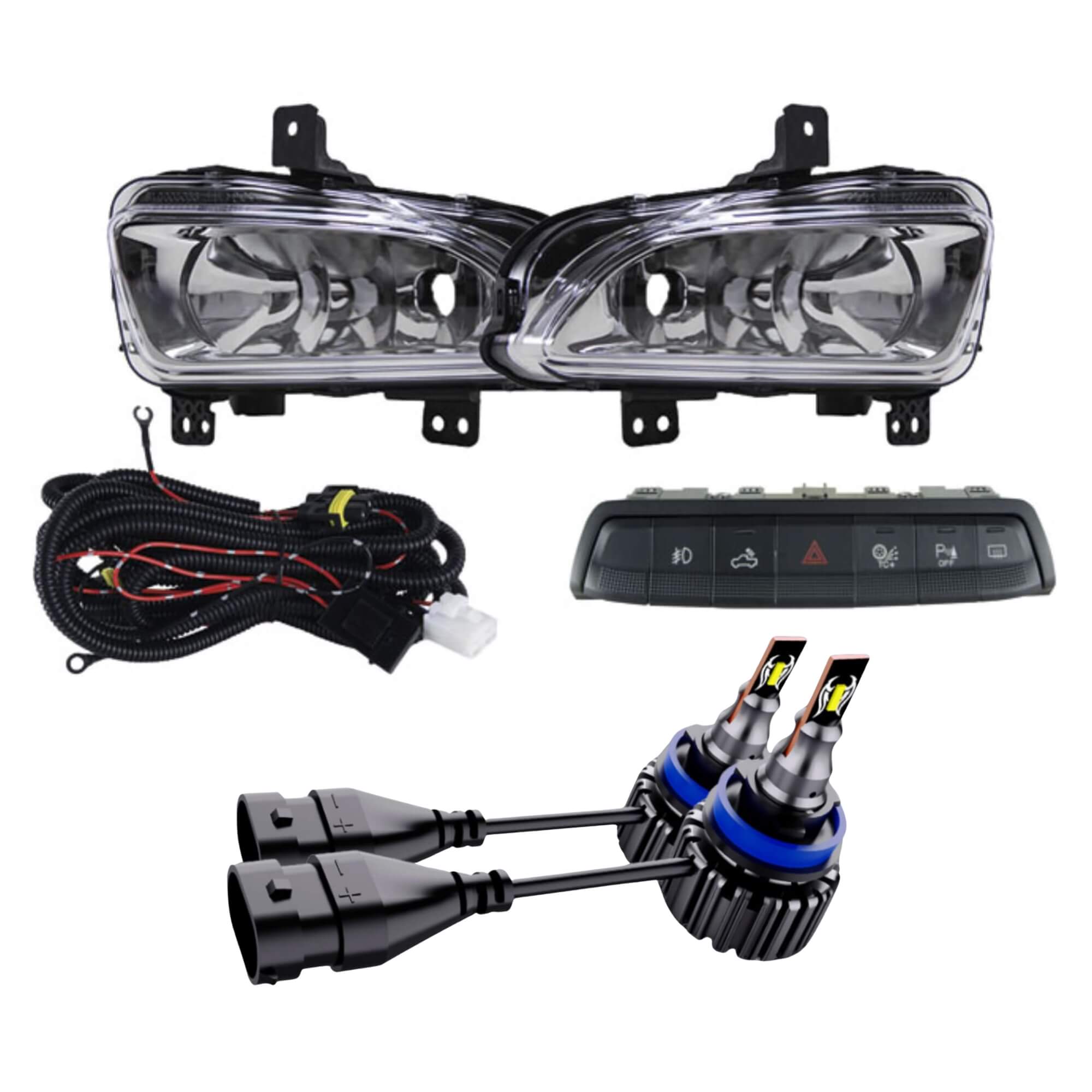 Kit Farol de Milha Strada Freedom 2020 c/ Desembaçador Traseiro + 2 Lâmpadas LED