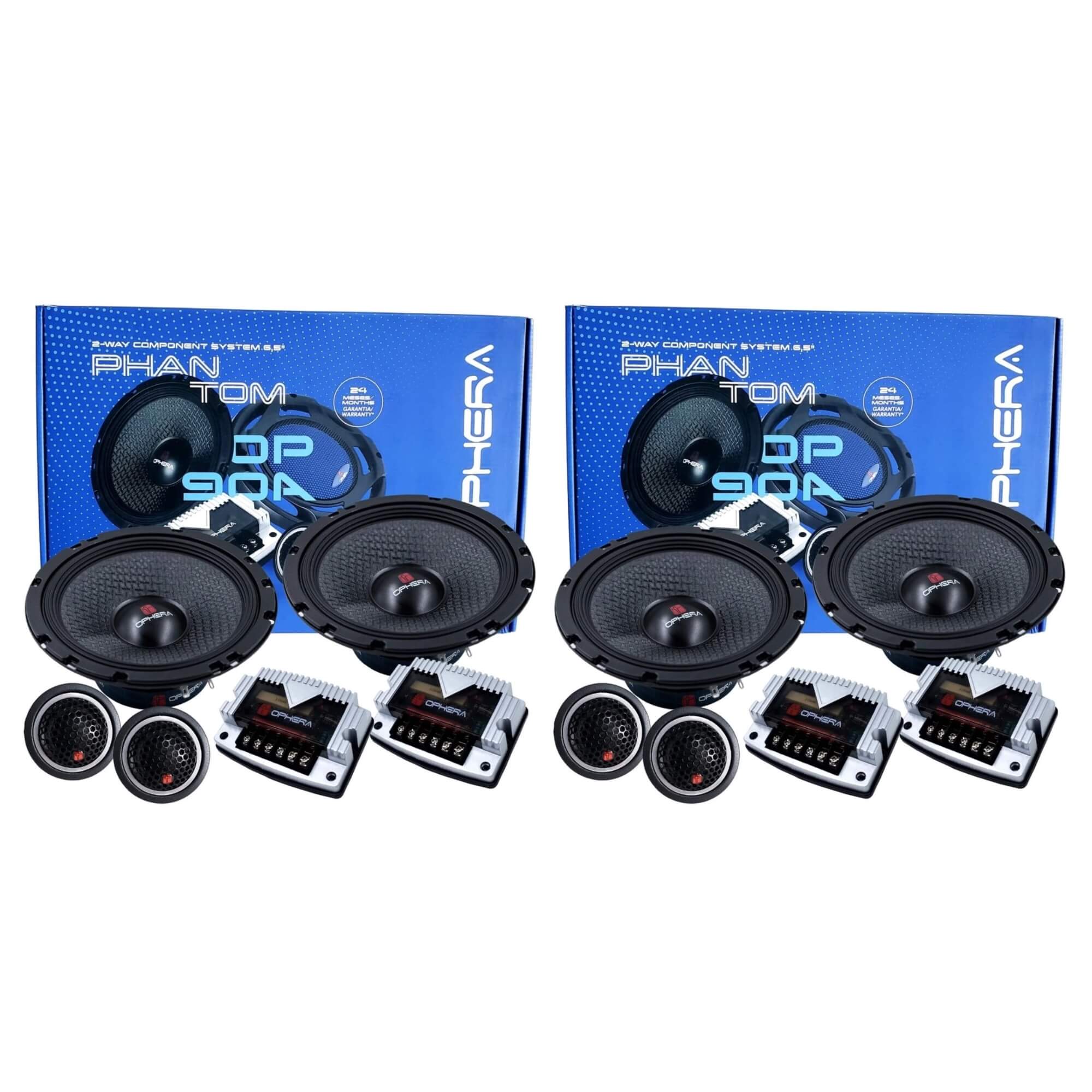 Kit 4 Alto Falantes 180W Rms 6" 4 Ohms Cada OP90 Ophera