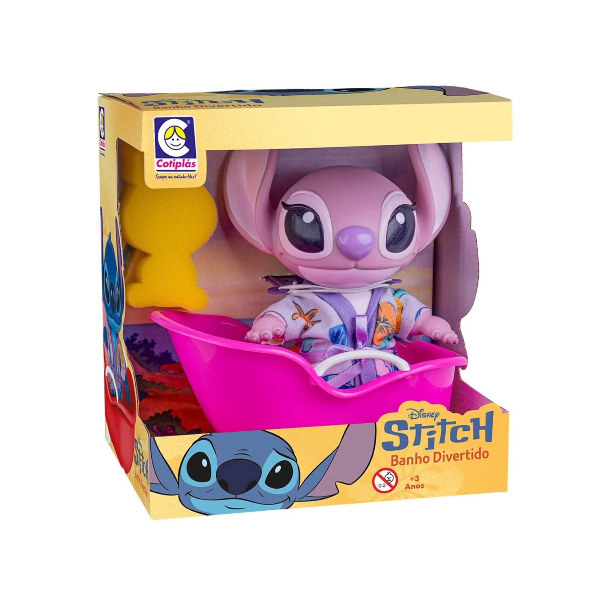 COMP Kit Brinquedos Banho Divertido Stitch + Angel Cotiplás com Acessórios