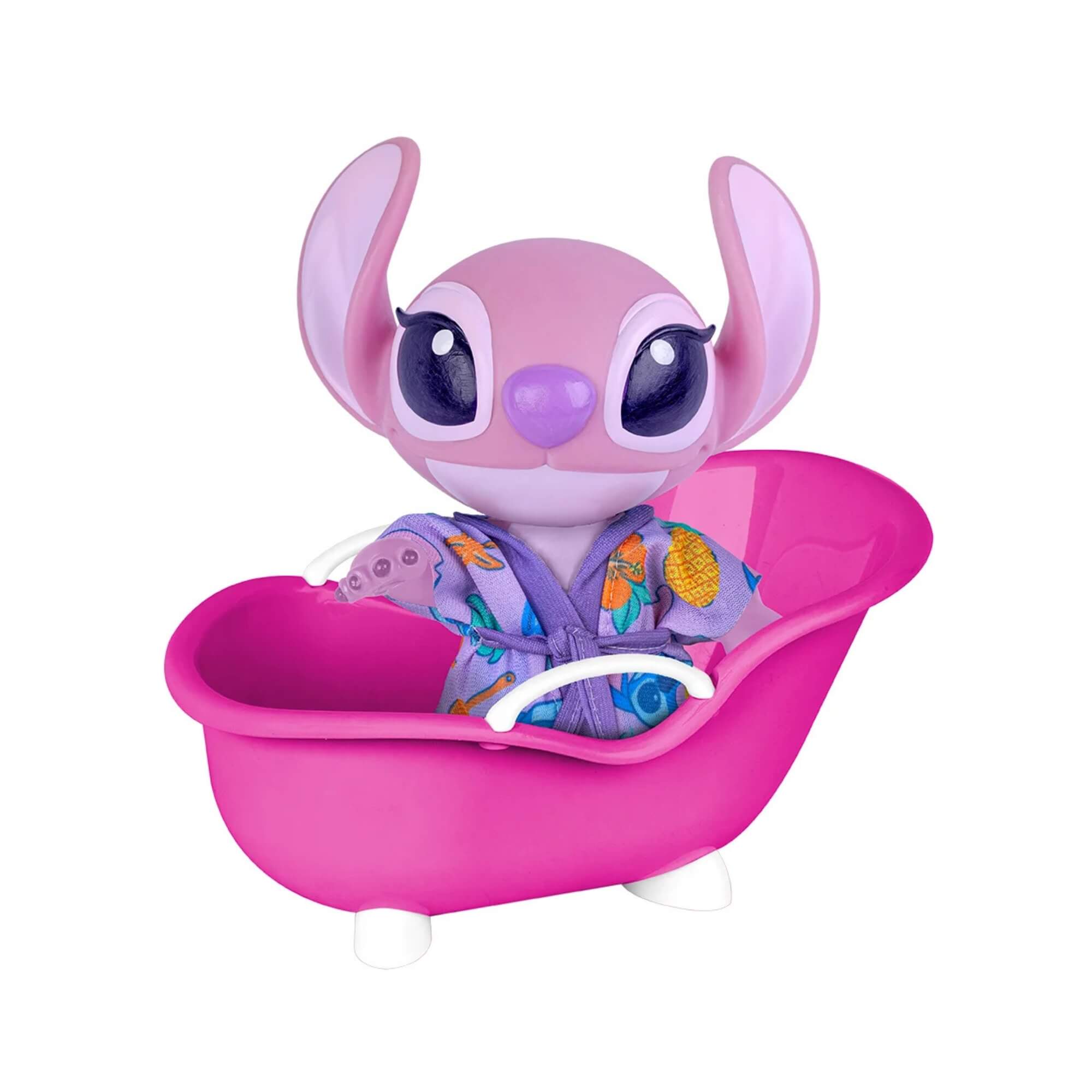 COMP Kit Brinquedos Banho Divertido Stitch + Angel Cotiplás com Acessórios
