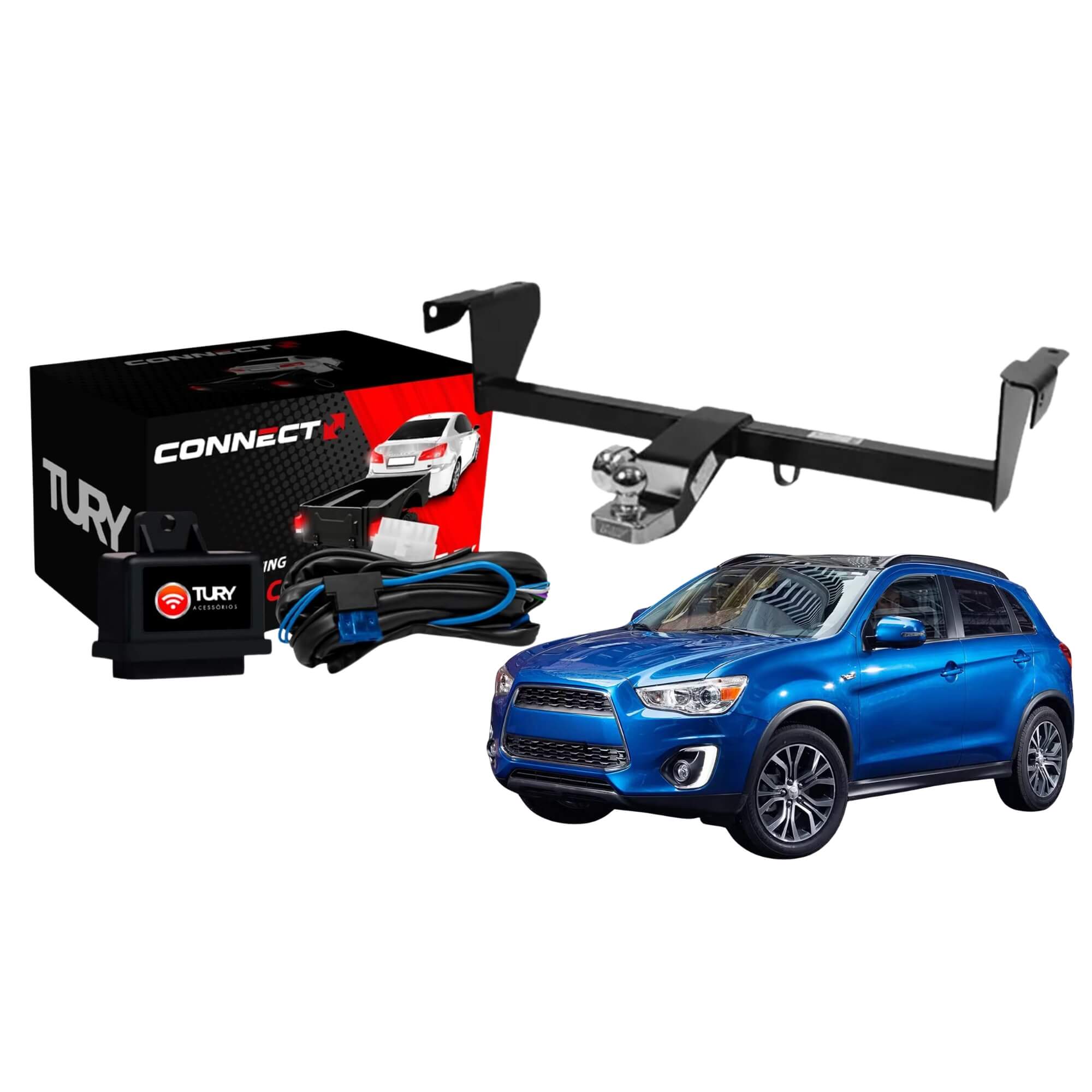 COMP Kit Engate Fixo ASX 2011 a 2016 Braconi + Módulo Elétrico Engate Tury Connect IP 5.1