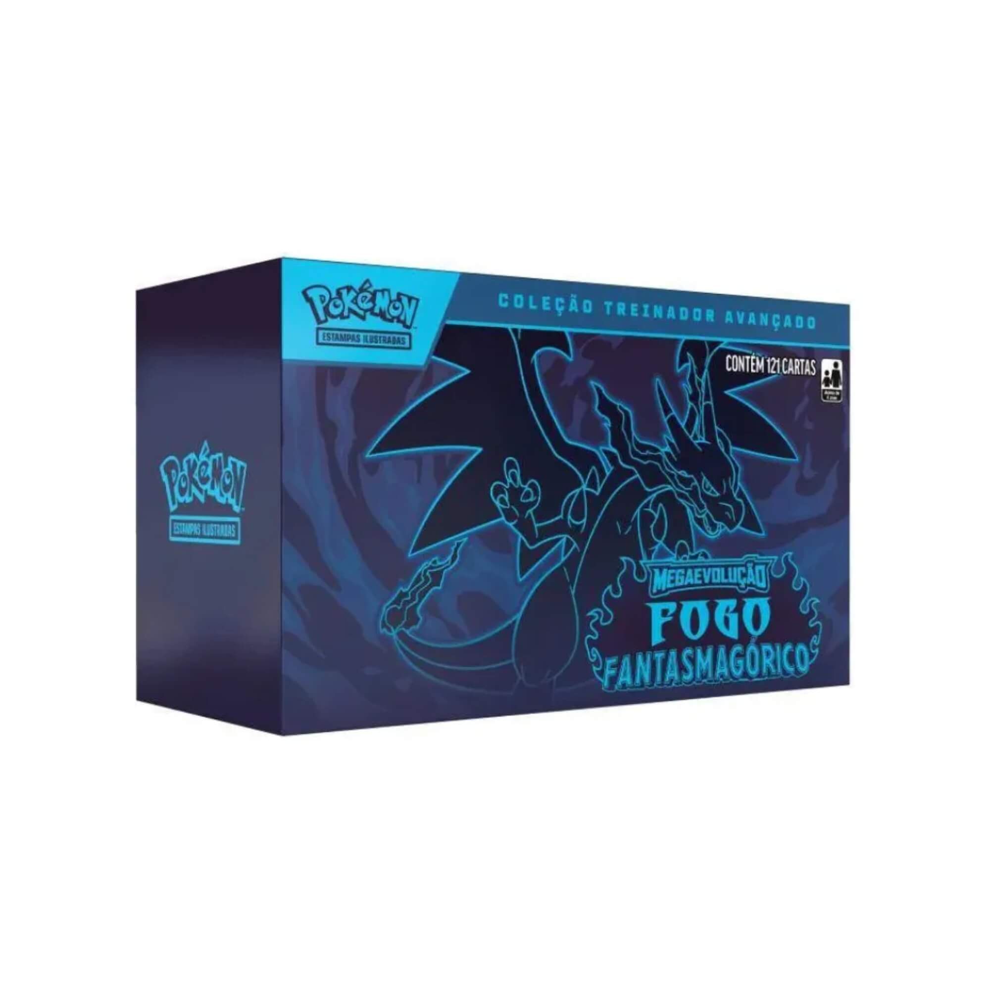 Box Coleção Pokemon Treinador Avançado TCG Mega Evolução Fogo Fantasmagórico Copag - 35682