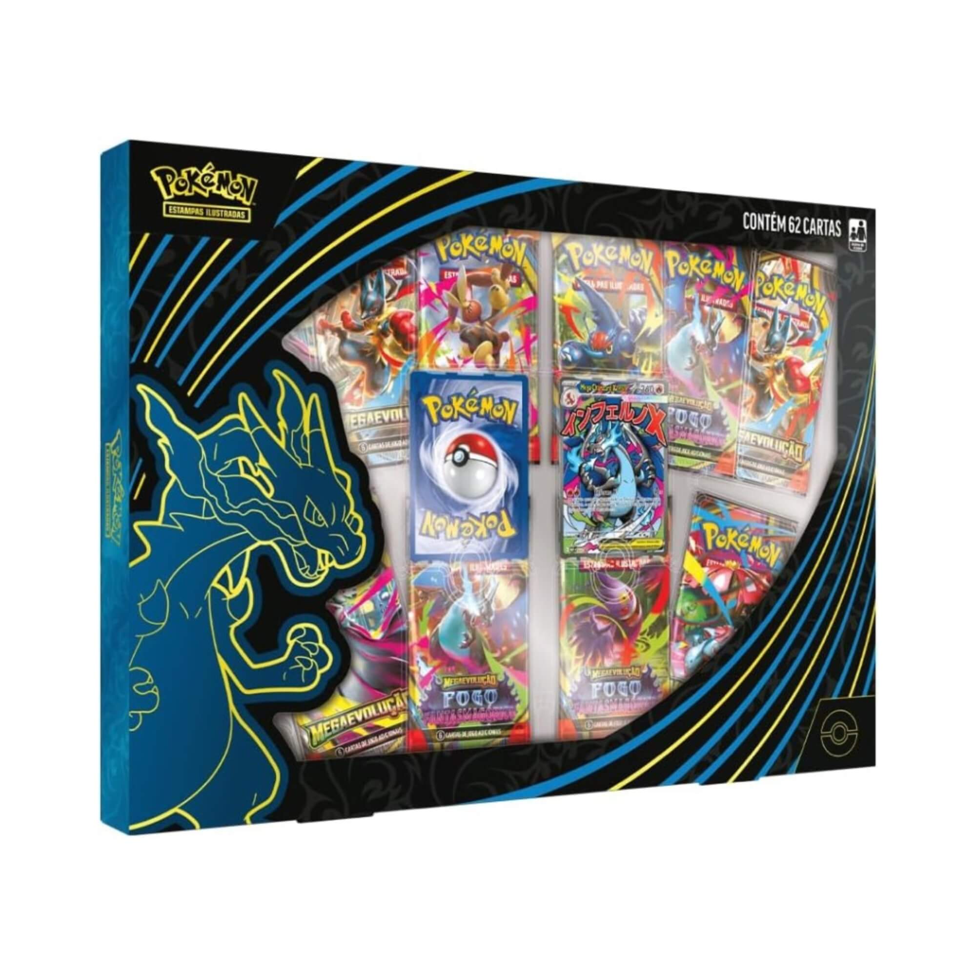 Box Pokemon Coleção Mega Charizard X EX Copag - 35871