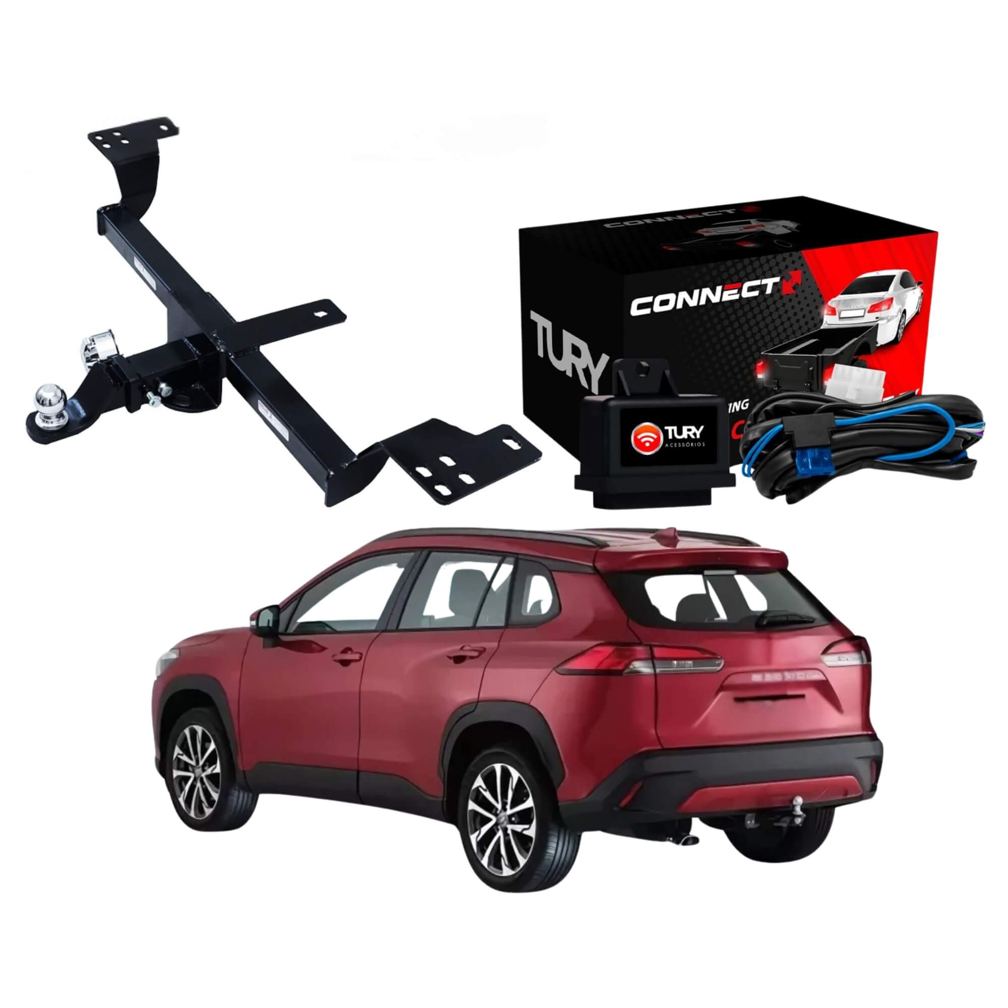 COMP Kit Engate Removível Corolla Cross + Módulo de Iluminação