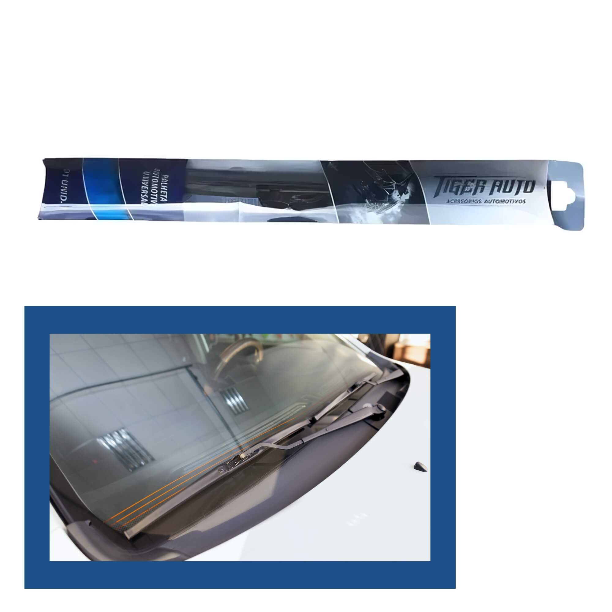 COMP Kit 10 Palhetas Limpadoras de Silicone Universal 21" Polegadas Automotiva Tiger Auto