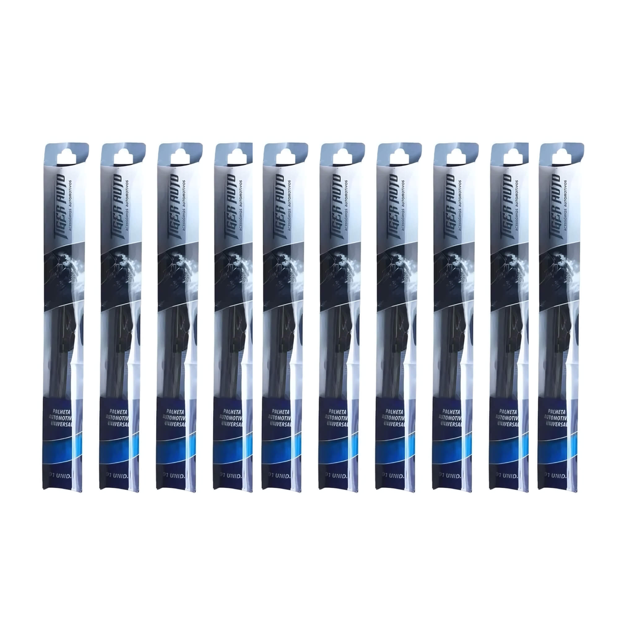 Kit 10 Palhetas Limpadoras de Silicone Universal 22" Polegadas Automotiva Tiger Auto