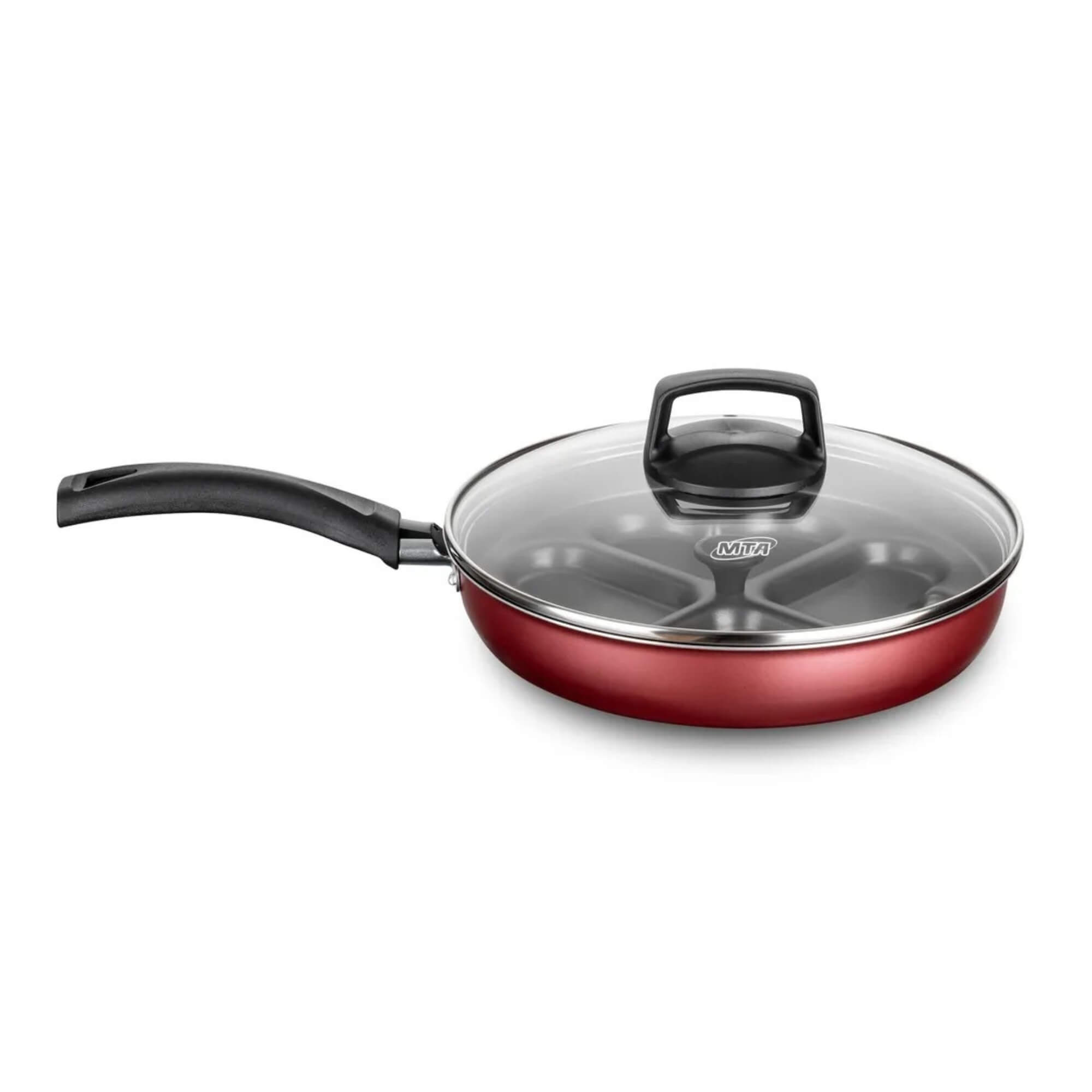 Frigideira Cereja 22cm Antiaderente Ovo Poché Coração MTA - 8996