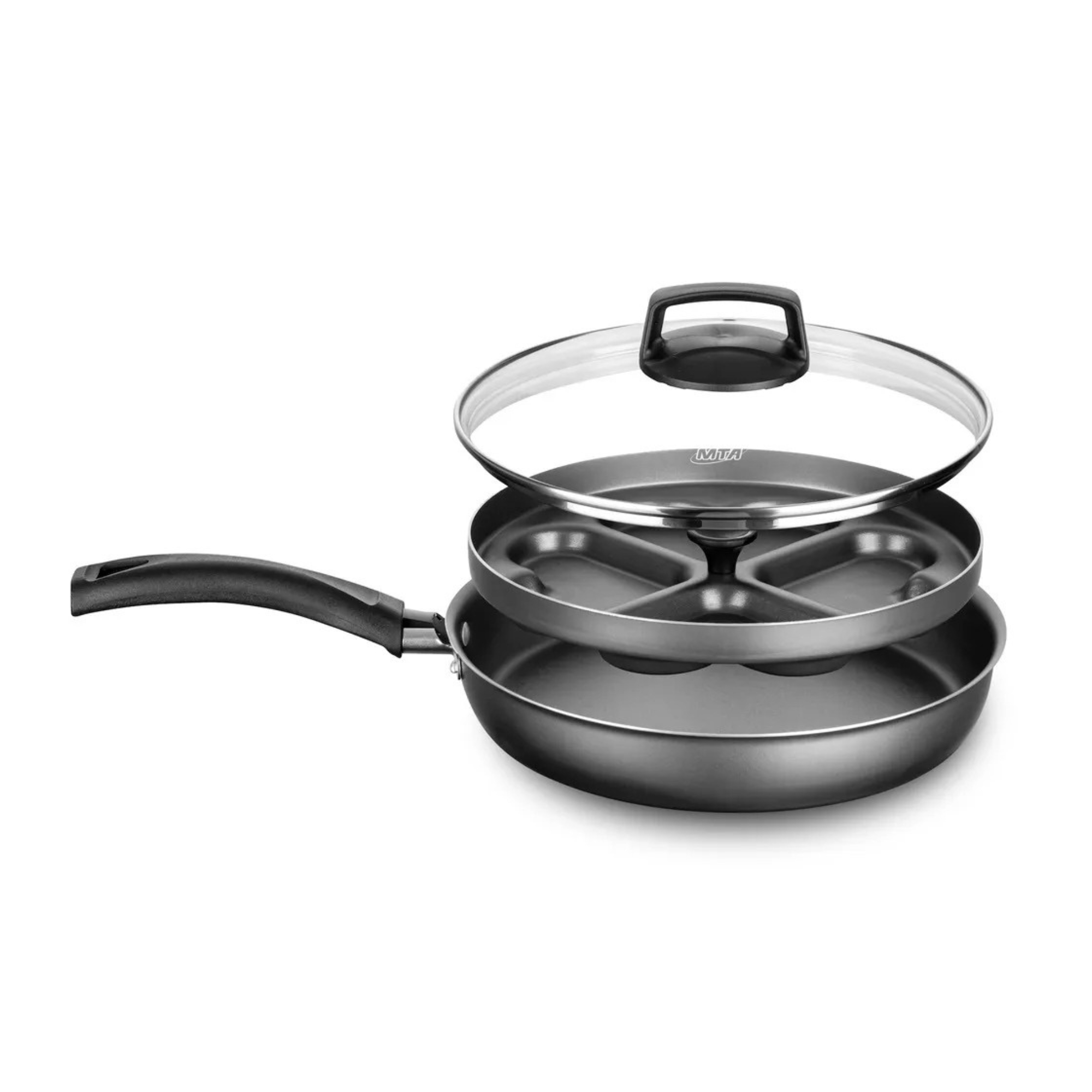 Frigideira Grafite 22cm Antiaderente Ovo Poché Coração MTA - 883
