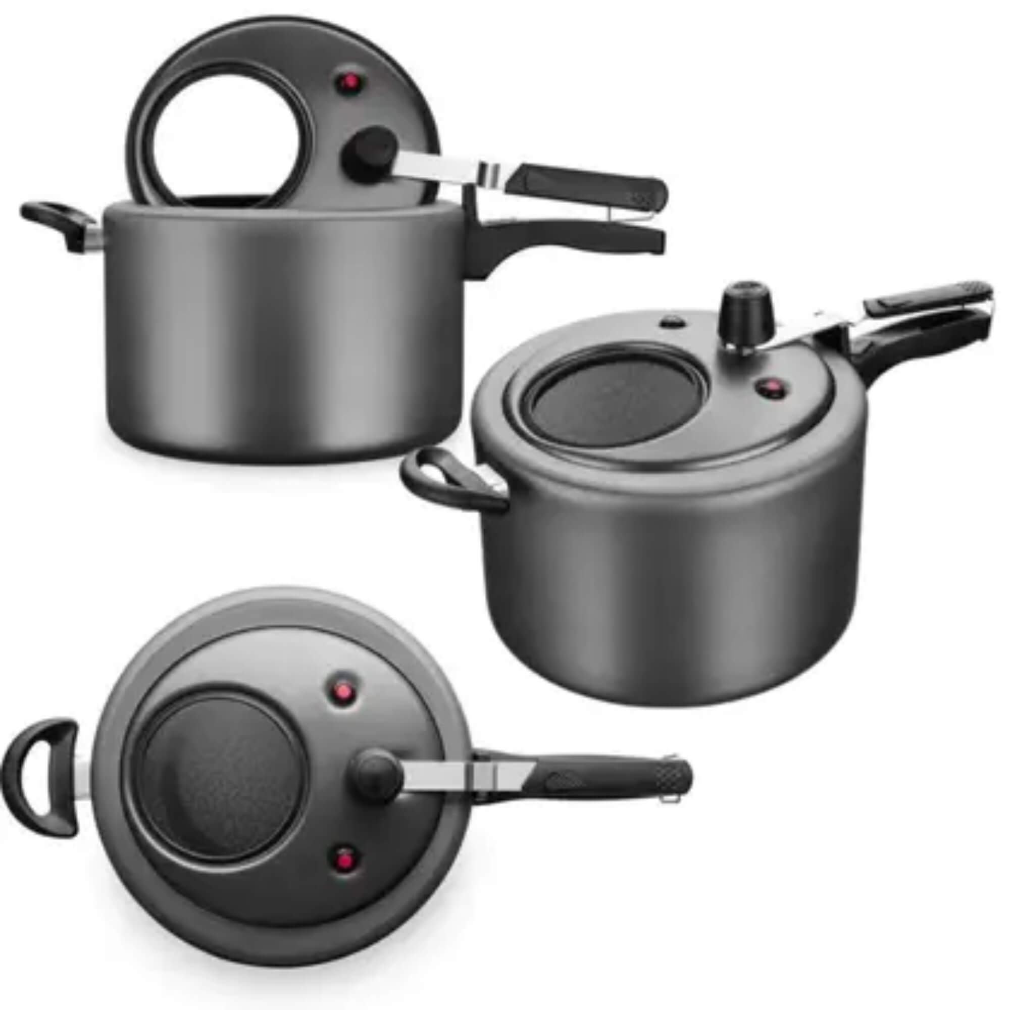Panela de Pressão Antiaderente com Visor Grafite 4,5 Litros MTA - 6002