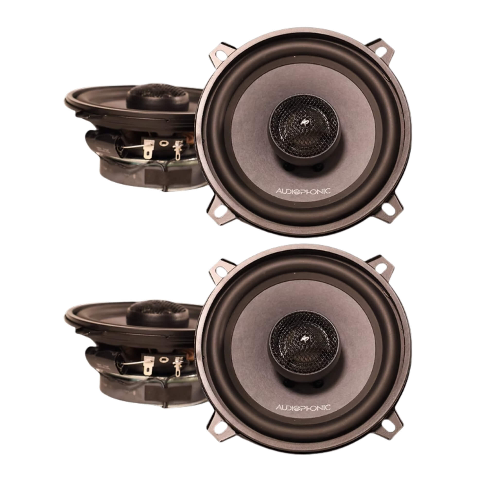 COMP Kit 2 Pares de Alto Falantes Coaxial CS 525 5.25" c/ Cone de Celulose Audiophonic