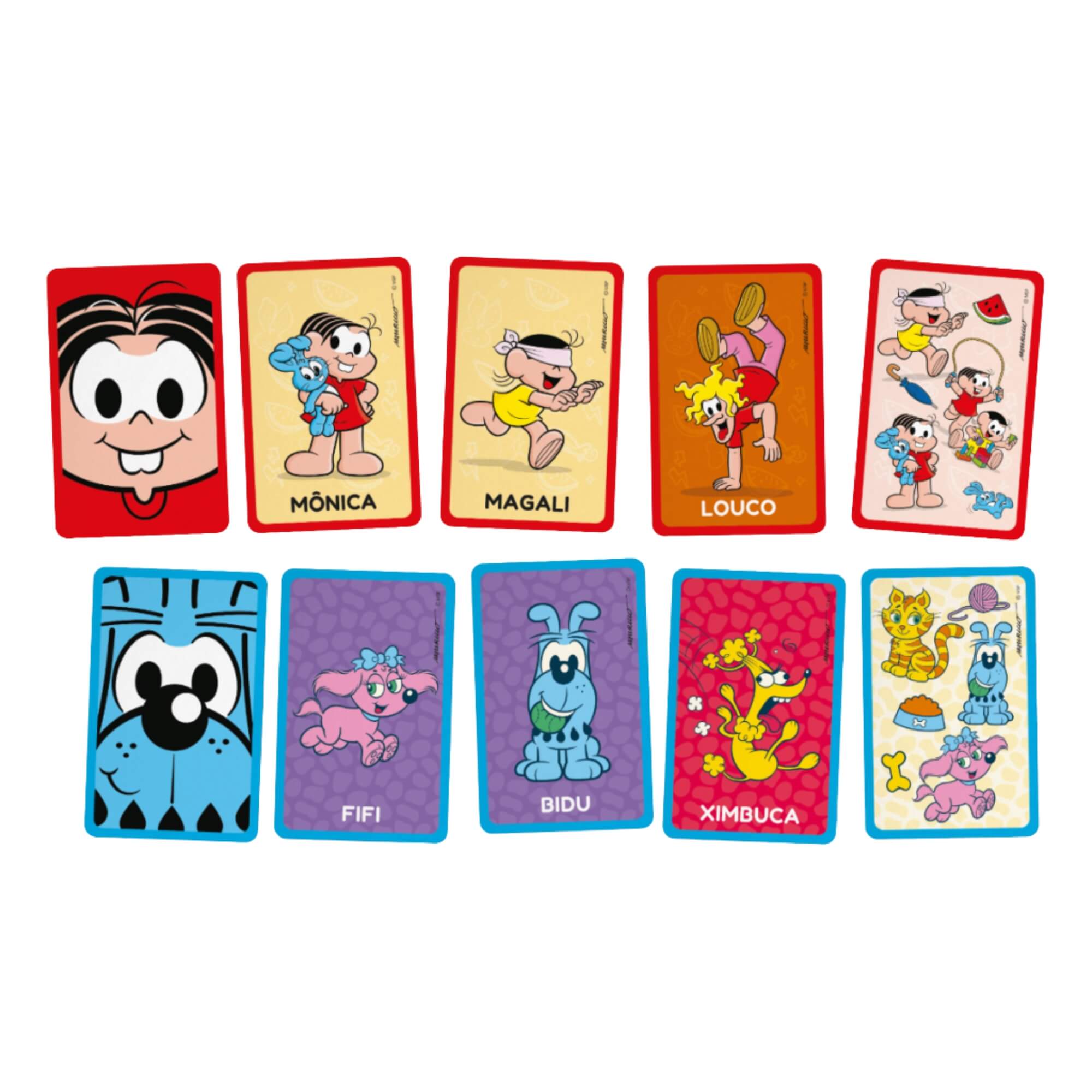 Jogo Eu Vi! Turma da Mônica Sortido e Unitário 55 Cartas Copag - 36726