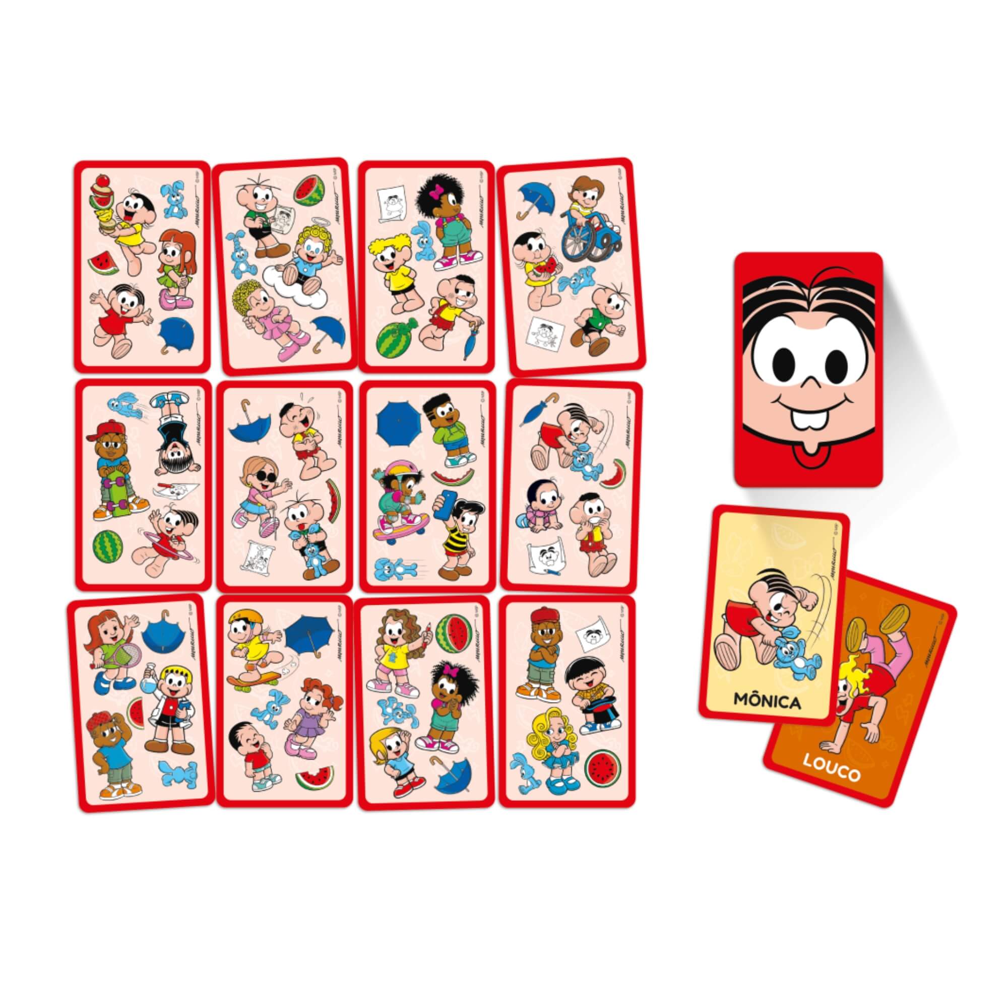 Jogo Eu Vi! Turma da Mônica Sortido e Unitário 55 Cartas Copag - 36726