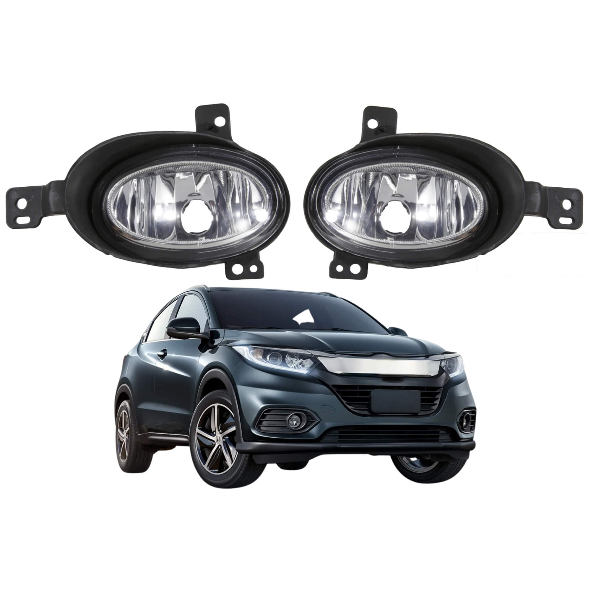 COMP Kit Farol Auxiliar HRV 2015 a 2019 Lado Esquerdo + Lado Direito Shocklight