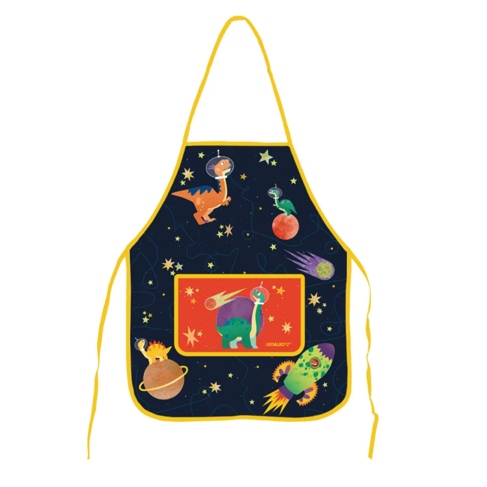 Avental Infantil Dino Space Leo&Leo com Alças Ajustáveis Leonora - 79906