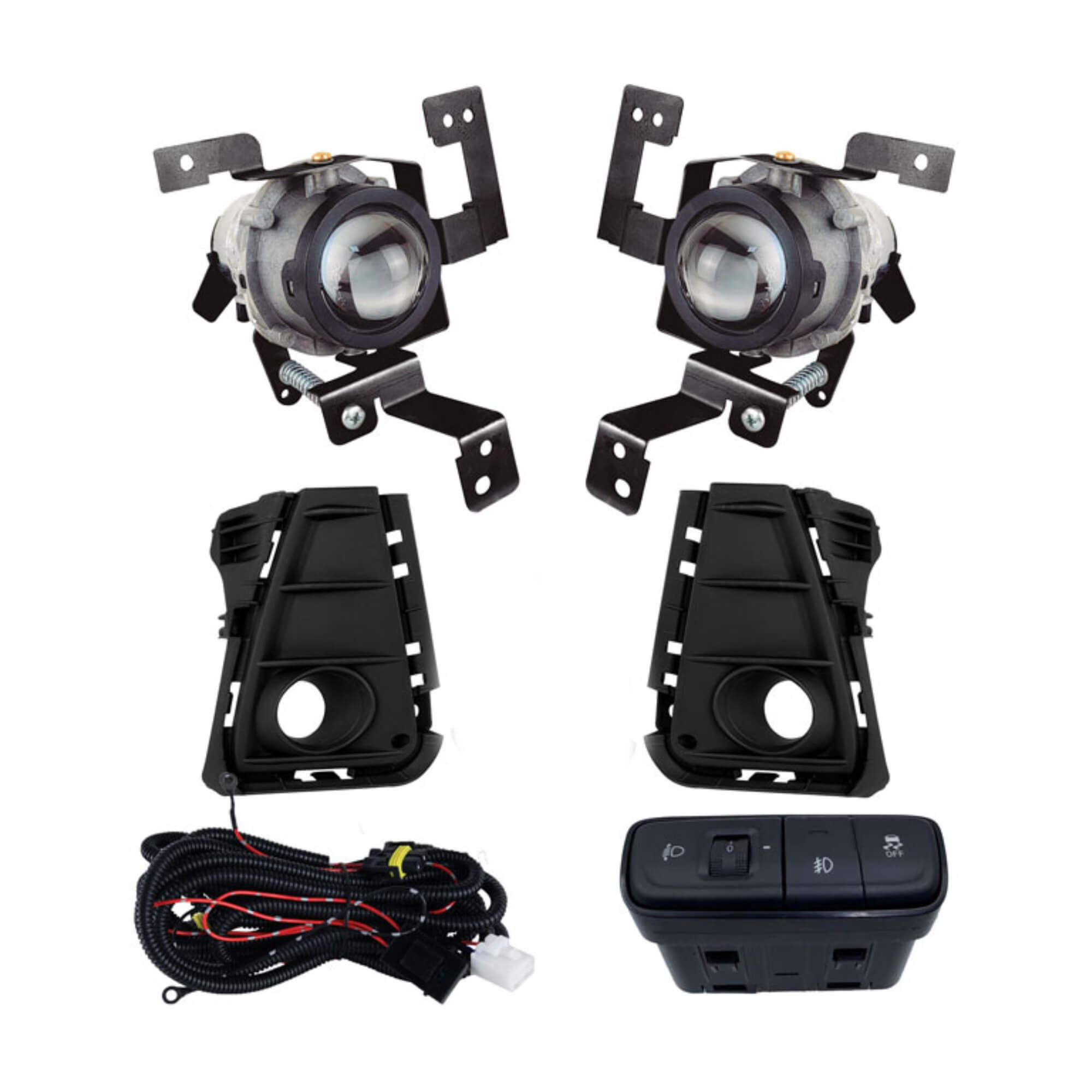 Kit HB20 Hatch/Sedan Plus (manual) 2024> Moldura Preta Botão Mod. Orig Shocklight - SL-121611