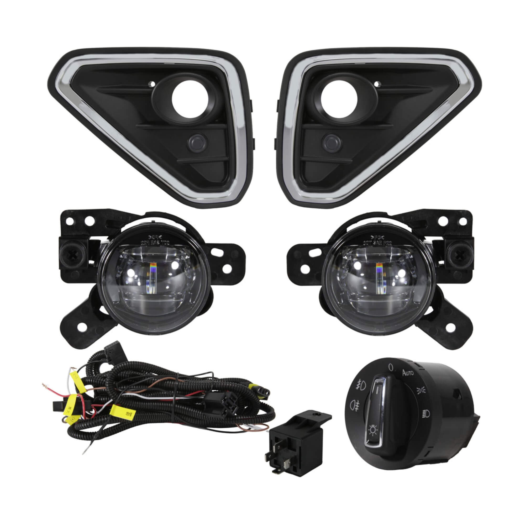 Kit LED T-Cross Highline 2025 Grade Friso Cromado BT Mod. Orig Shocklight - SL-263310CRLED