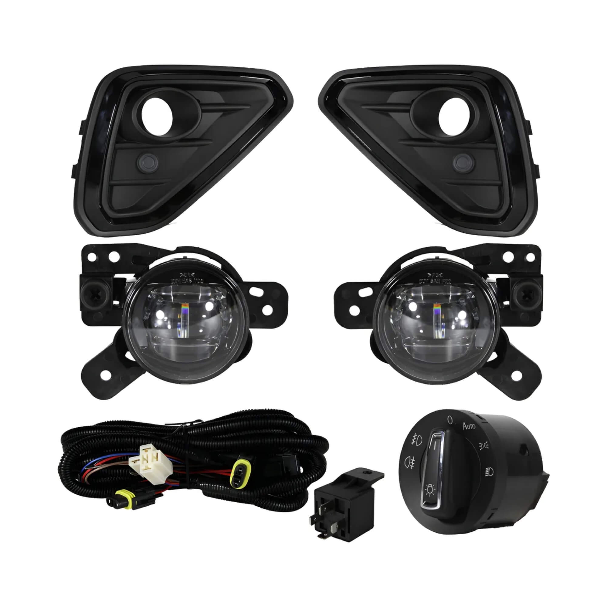 Kit Farol Milha LED T-Cross 200 TSI/Confortline 2025 Botão Orig. Shocklight - SL-263310LED