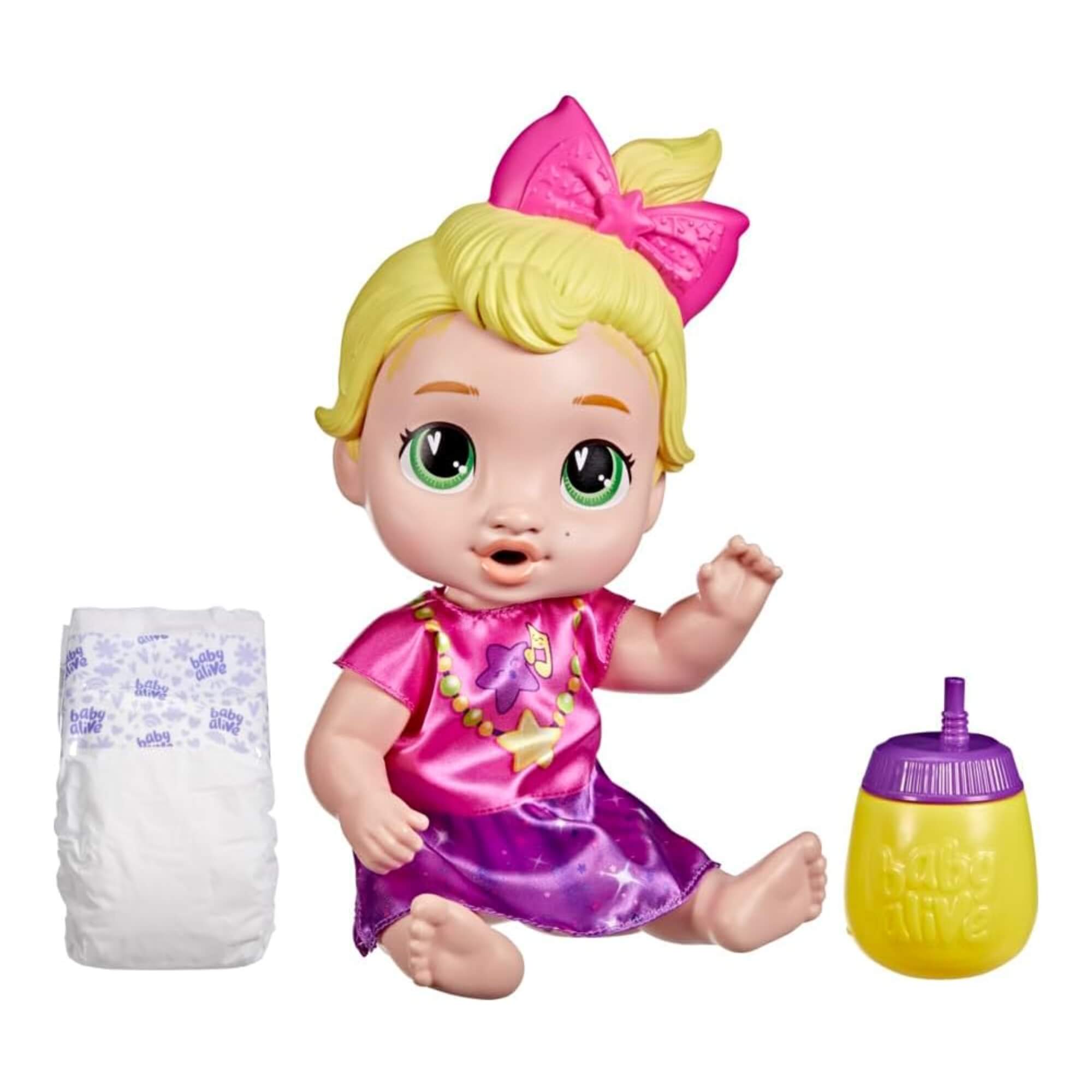 Boneca Baby Alive Hora do Refresco +3 anos Lala Googoo 28cm c/ Acessórios Hasbro - 19244