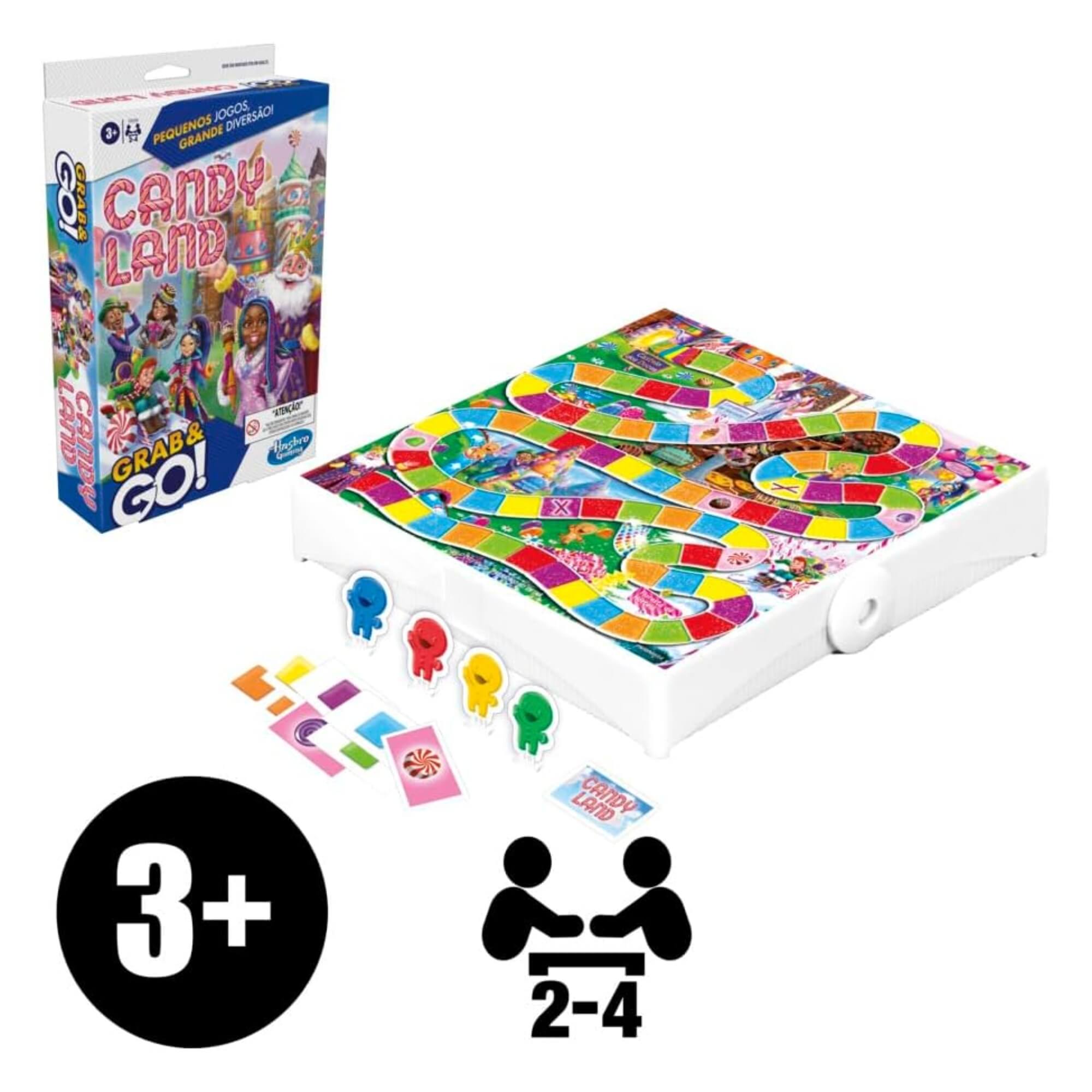 Jogo de Tabuleiro Candy Land Grab & Go +3 Anos Hasbro - 18587