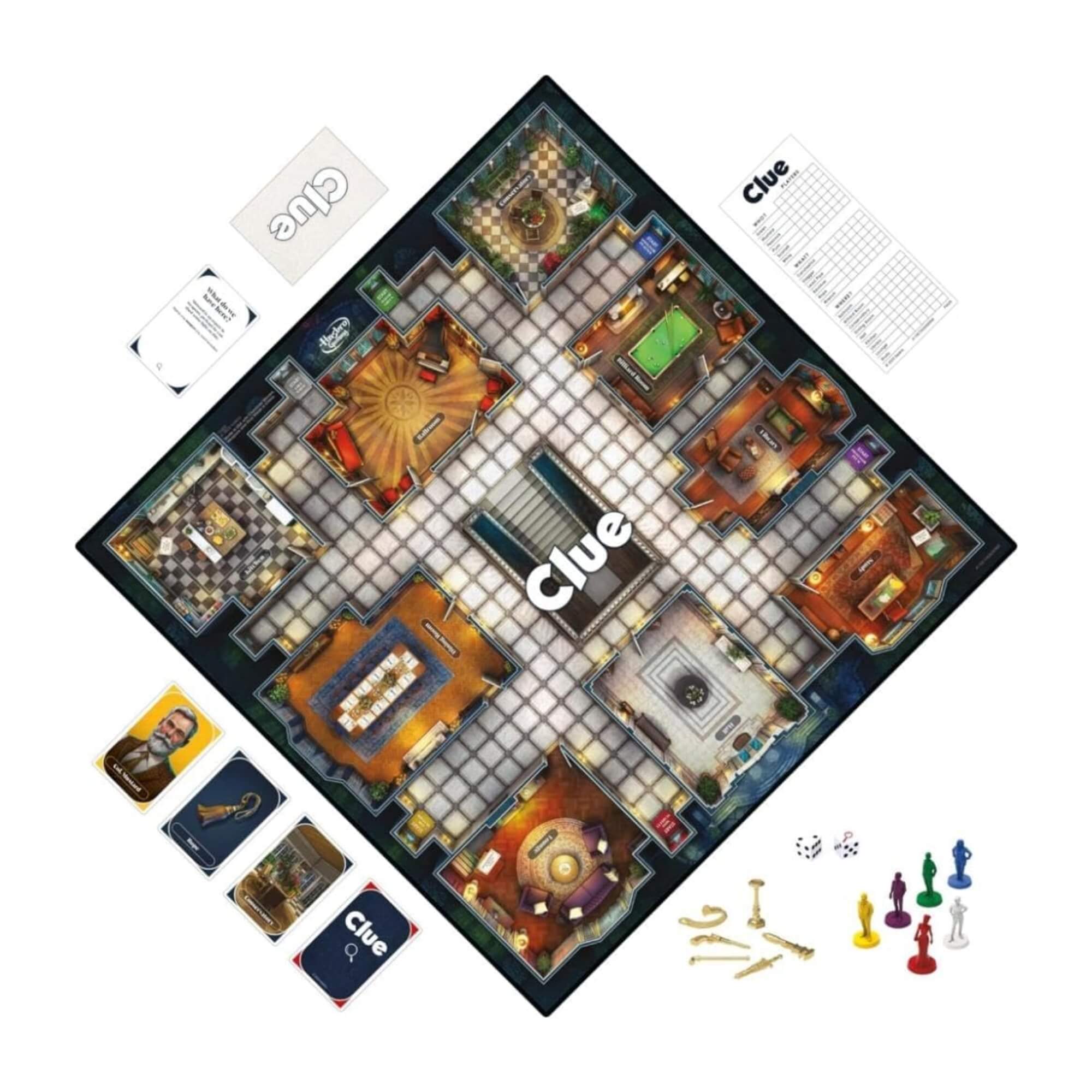 Jogo Tabuleiro Clue O Clássico Jogo de Investigação +8 Anos Hasbro - 19043