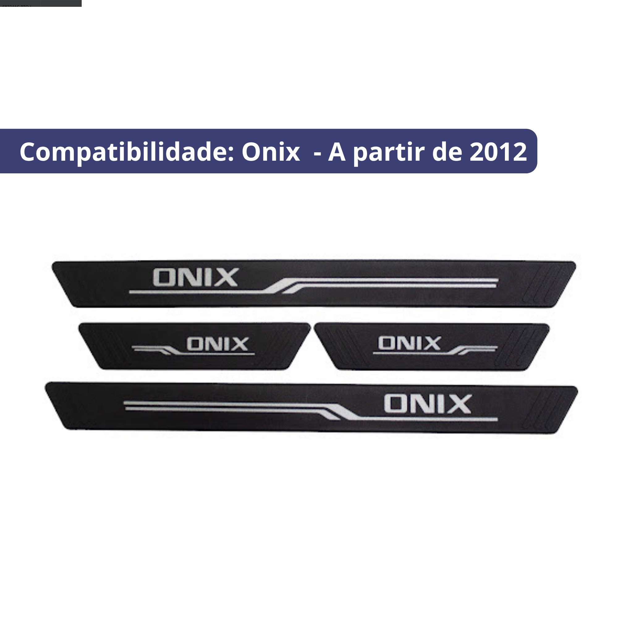 COMP Kit Chevrolet Onix Plus Sedan: Kit Calha de Chuva 4 portas + Soleira Preta