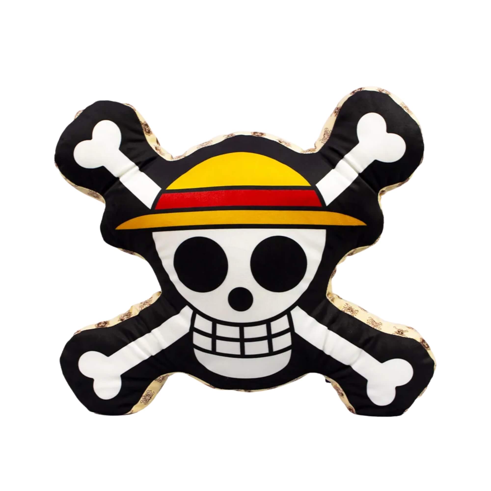 COMP Kit Almofada Luffy Skull One Piece + Caneca Mosquetão 300ml Zona Criativa