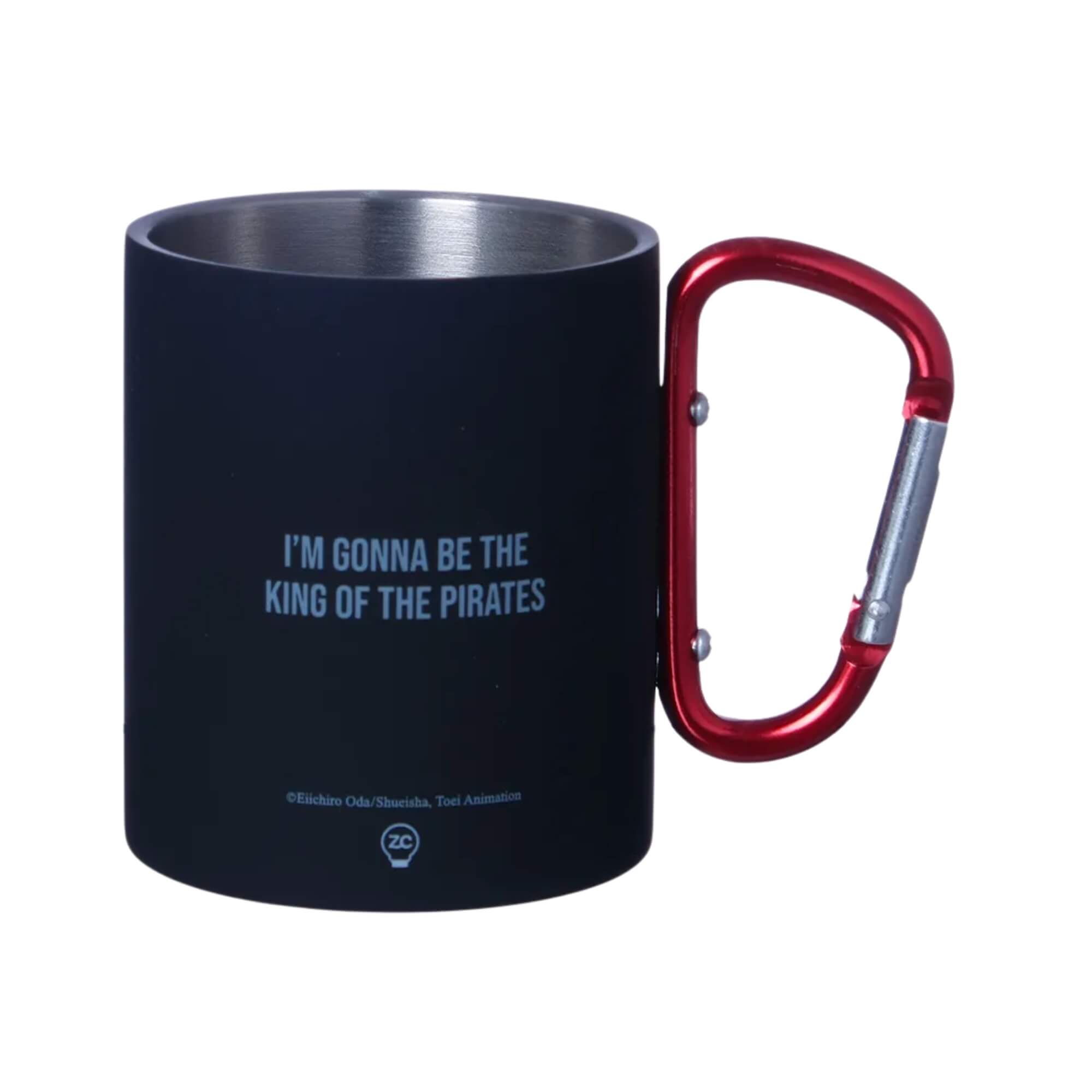 COMP Kit Almofada Luffy Skull One Piece + Caneca Mosquetão 300ml Zona Criativa