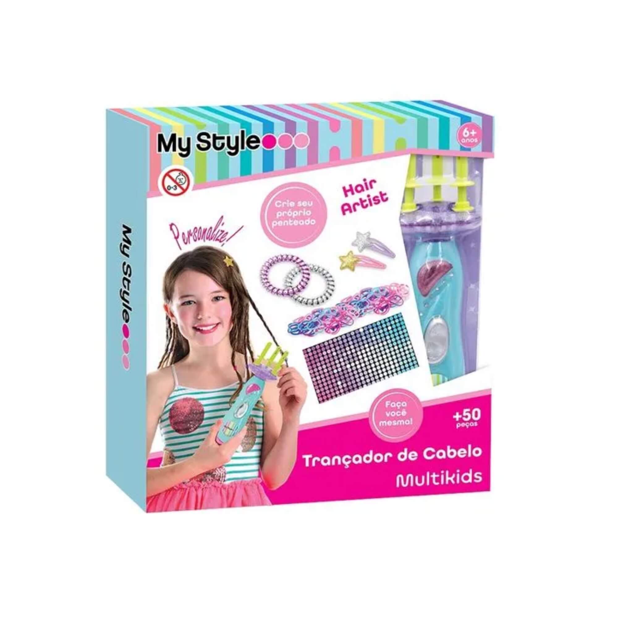 Kit Trançador de Cabelo Infantil My Style Multikids - BR2139