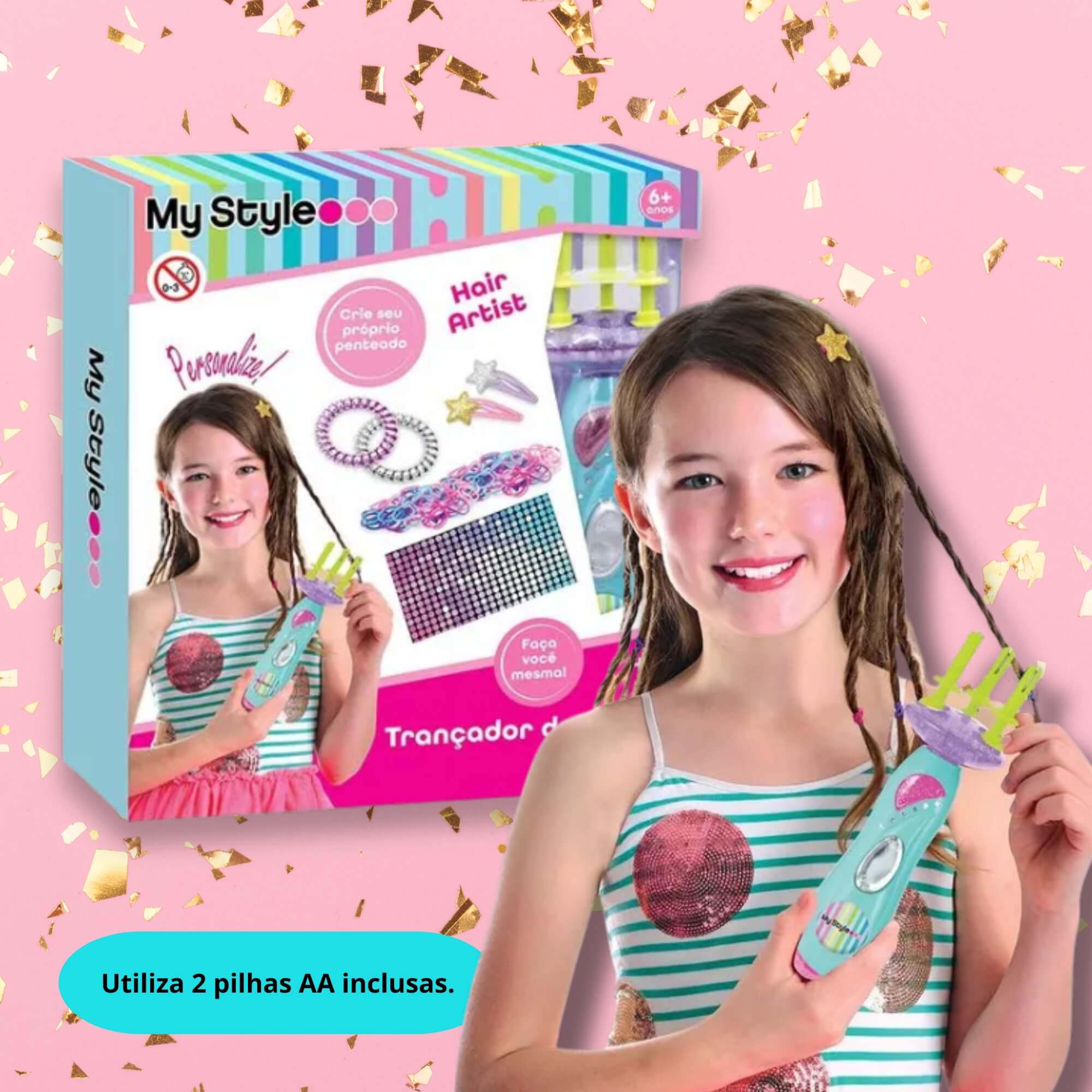 Kit Trançador de Cabelo Infantil My Style Multikids - BR2139