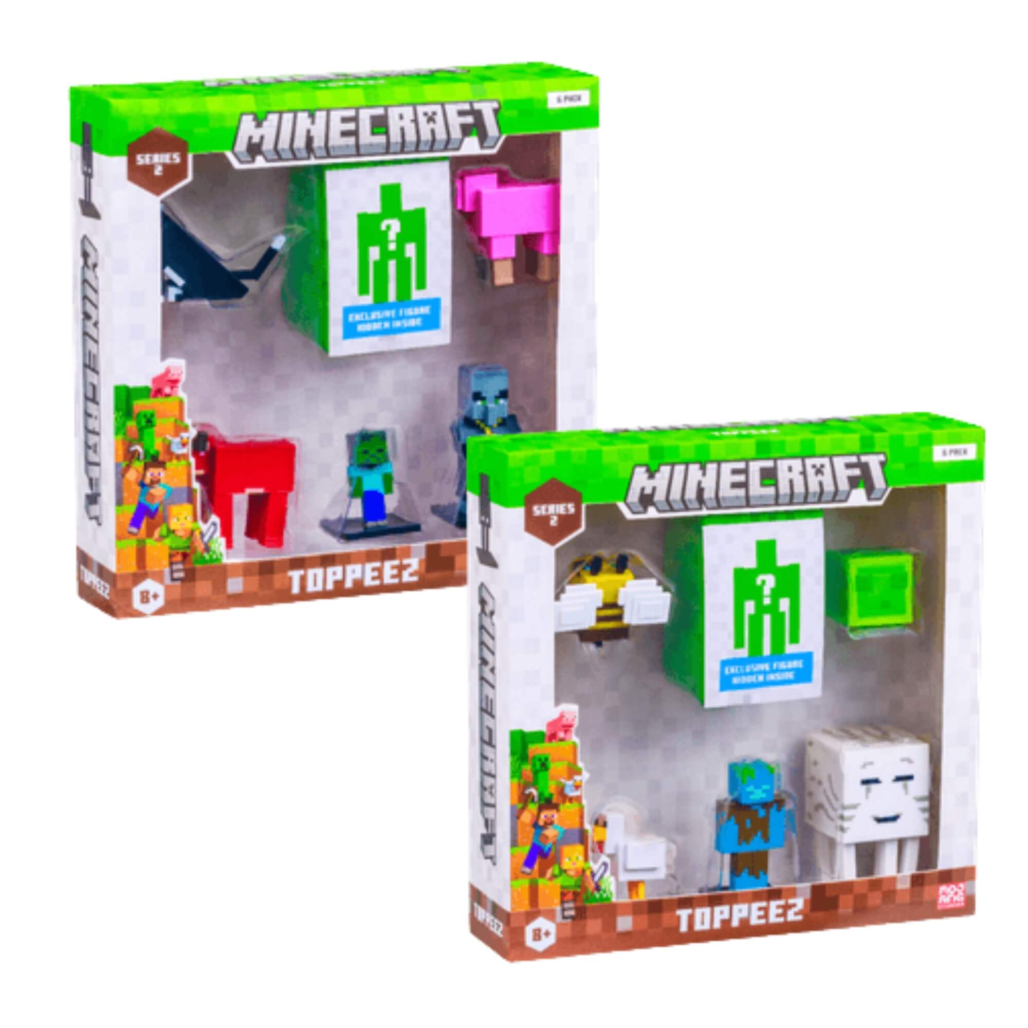 Brinquedo Minecraft Figuras Sortidas e Colecionáveis 3D Pack 6 Série 2 Multikids - BR2555