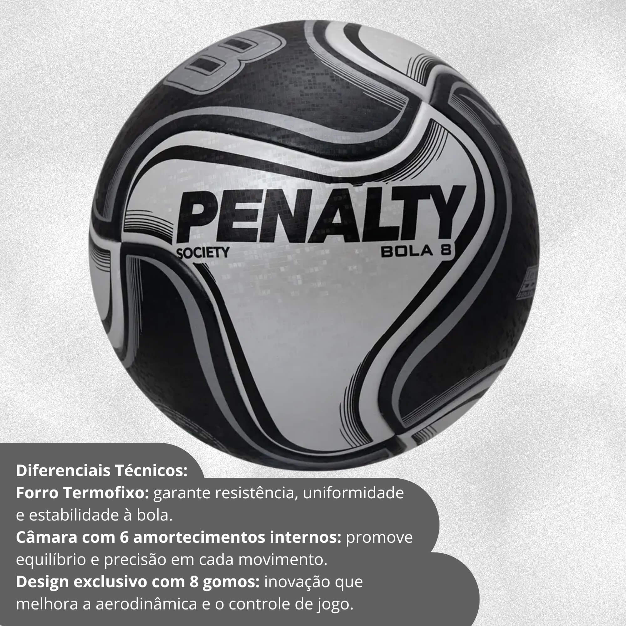 Bola de Futebol Society 8 X Penalty - 5212891110-U