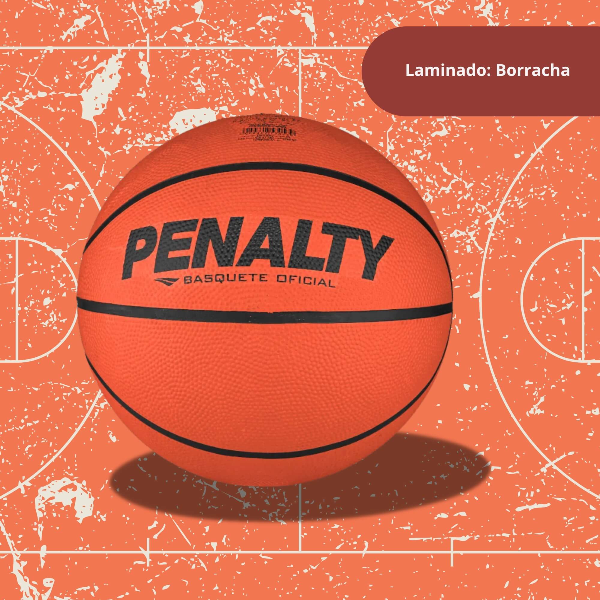 Bola de Basquete Playoff IX Laranja/Preto Penalty - 5301463300-U