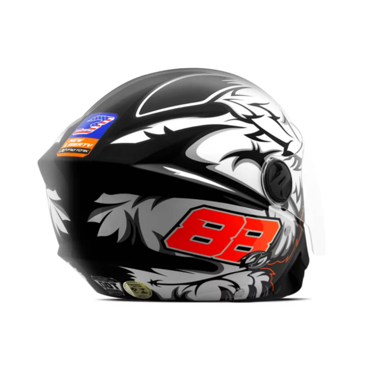 COMP Kit Motociclista Capa de Chuva PVC GG Preta + Capacete Pro Tork Tam 60 Aberto Preto ABSX