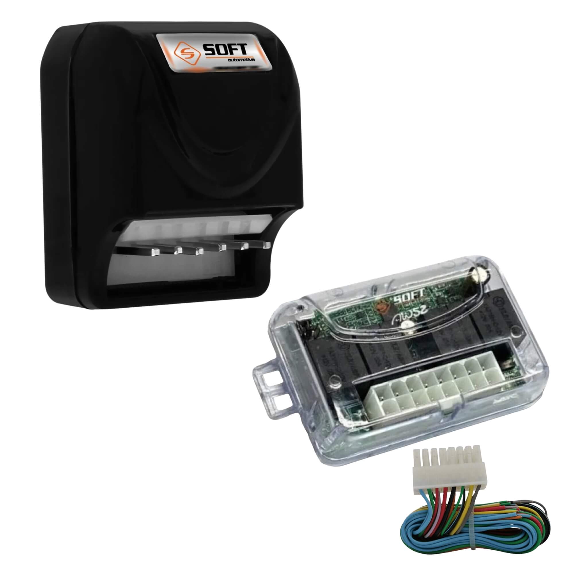 COMP Kit Centralina de Travas Elétricas Soft TR20 + Módulo de Vidro Elétrico Universal Soft