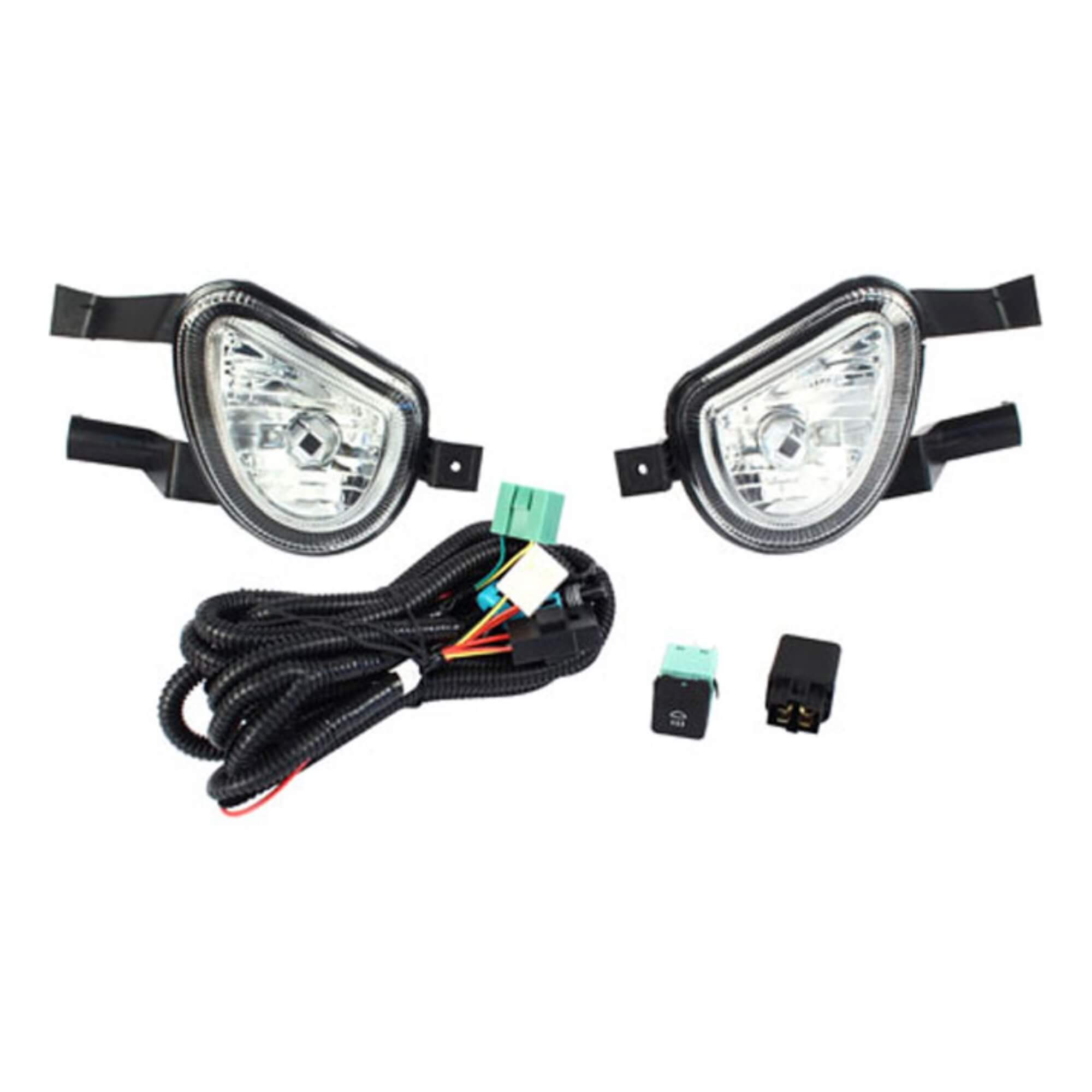 COMP Kit Farol de Milha Corsa/Pick Up 2000 a 2002 + Classic 2003 a 2010 com Lâmpadas LED H3 6000K
