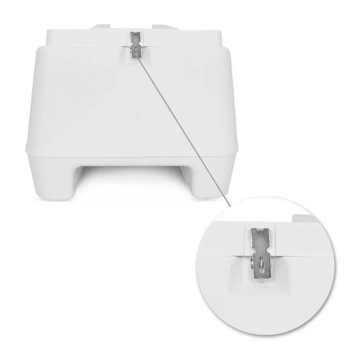COMP Kit Bauleto 80L Branco p/ Moto Plástico Injetado + Conjunto Capa de Chuva PVC Preto G