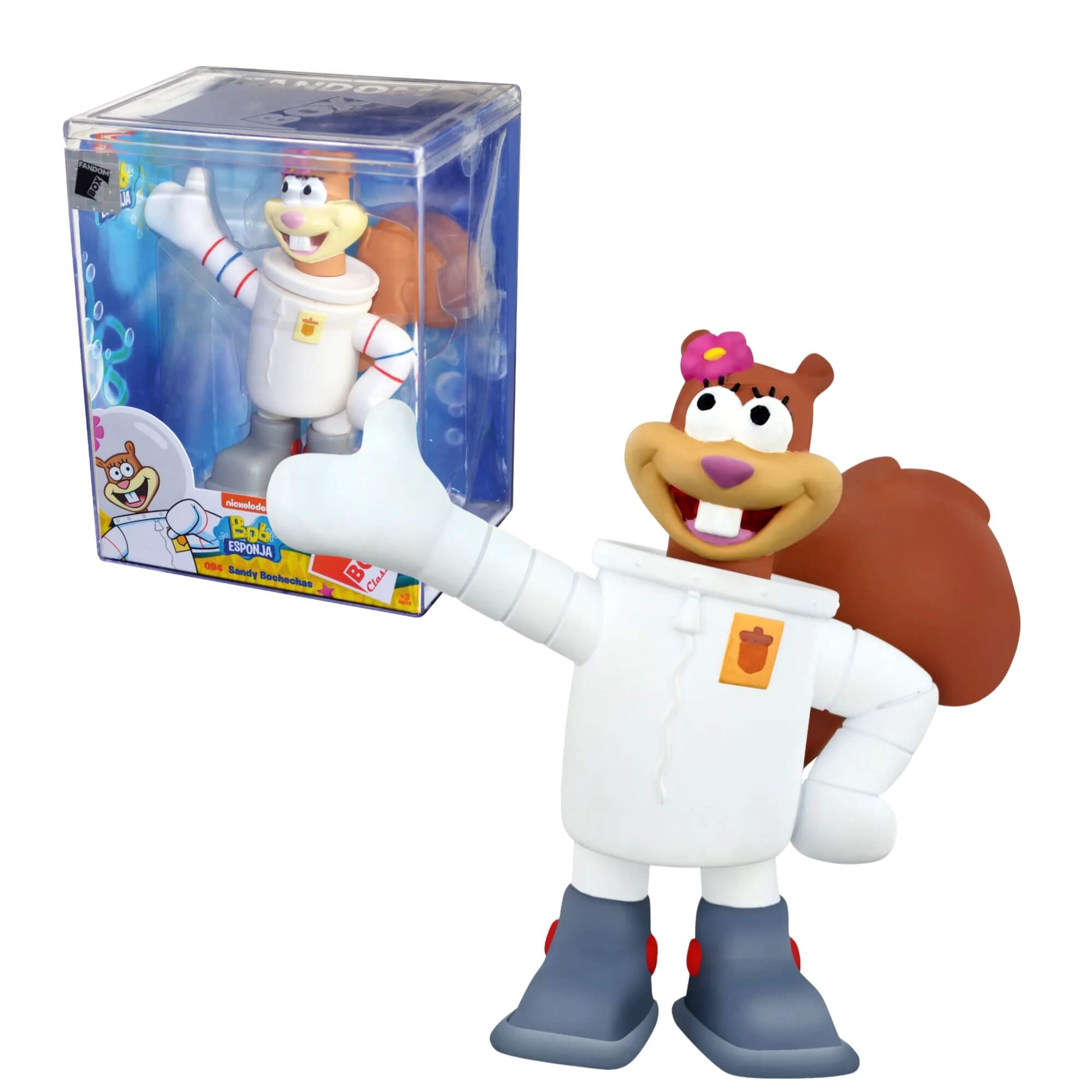 COMP Kit Fandom Box Bob Esponja: Sandy + Patrick Estrela Bonecos Colecionáveis em Vinil Atóxico