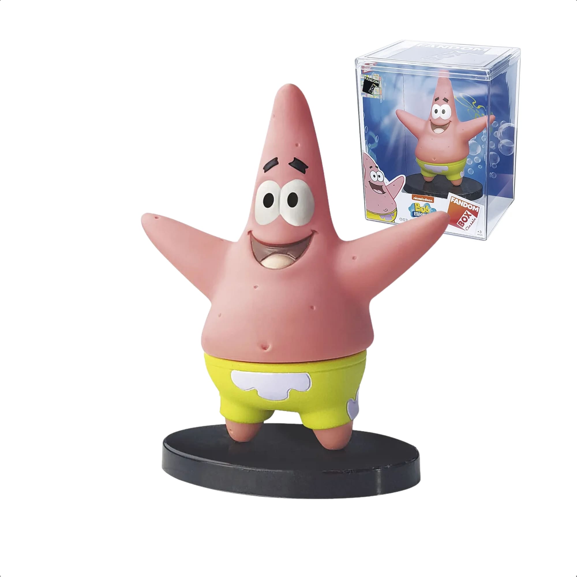 COMP Kit Fandom Box Bob Esponja: Sandy + Patrick Estrela Bonecos Colecionáveis em Vinil Atóxico