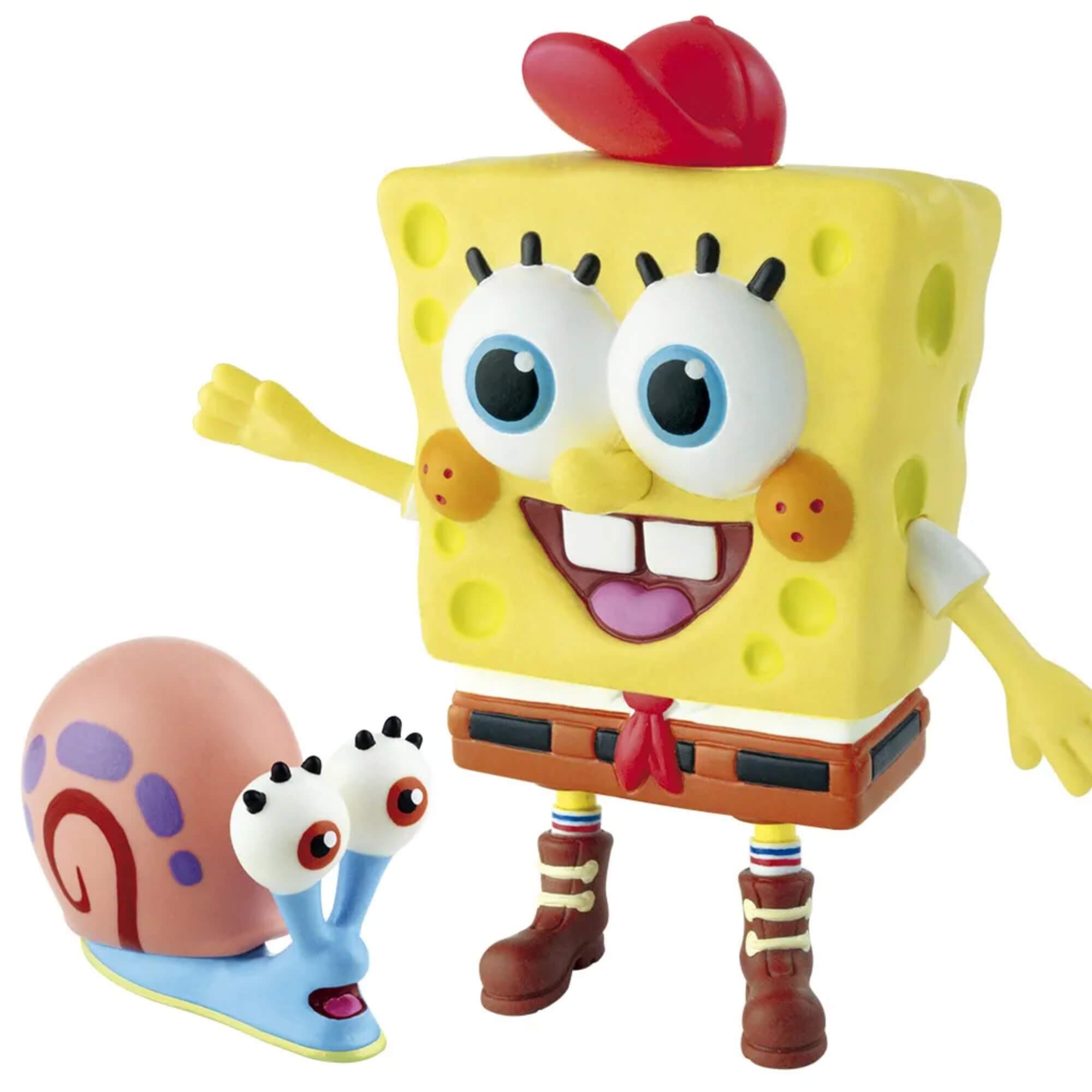 COMP Kit Bonecos Bob Esponja: Bob Esponja com Gary + Patrick Estrela em Vinil Atóxico