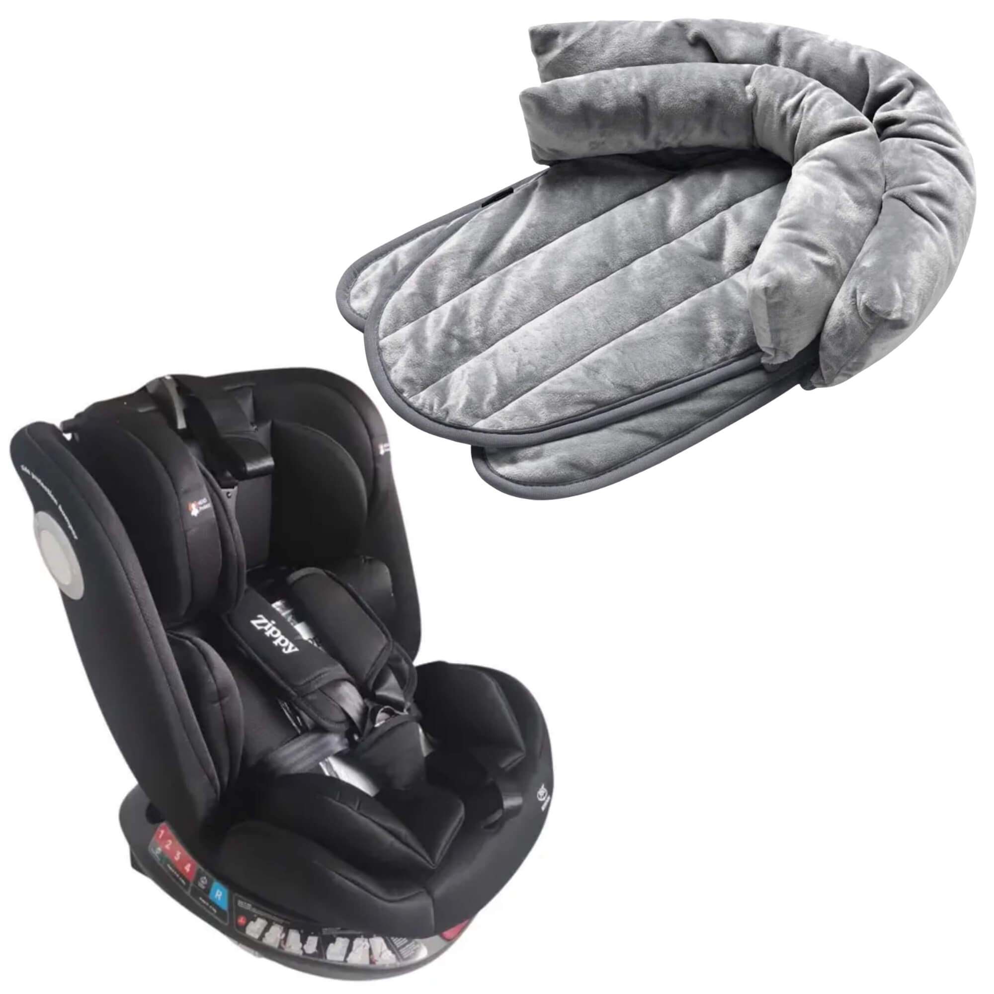 COMP Kit Segurança Automotiva Bebê: Cadeira Infantil para Carro + Protetor Acolchoado Safe Ride