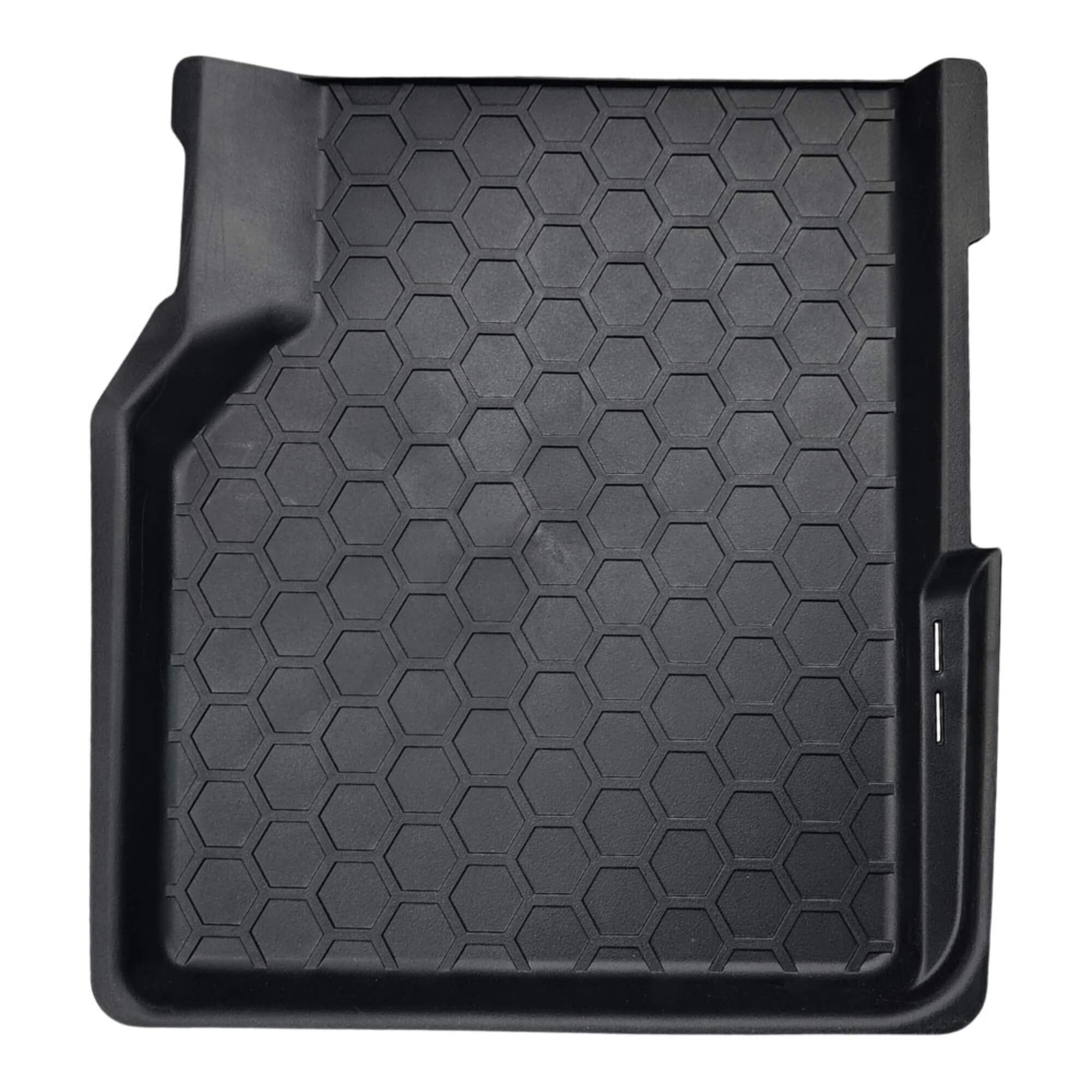 COMP Kit Automotivo Rampage: Tapete Tipo Bandeja 4P Preto c/ 5 Peças + Soleira Preta 4P Grid