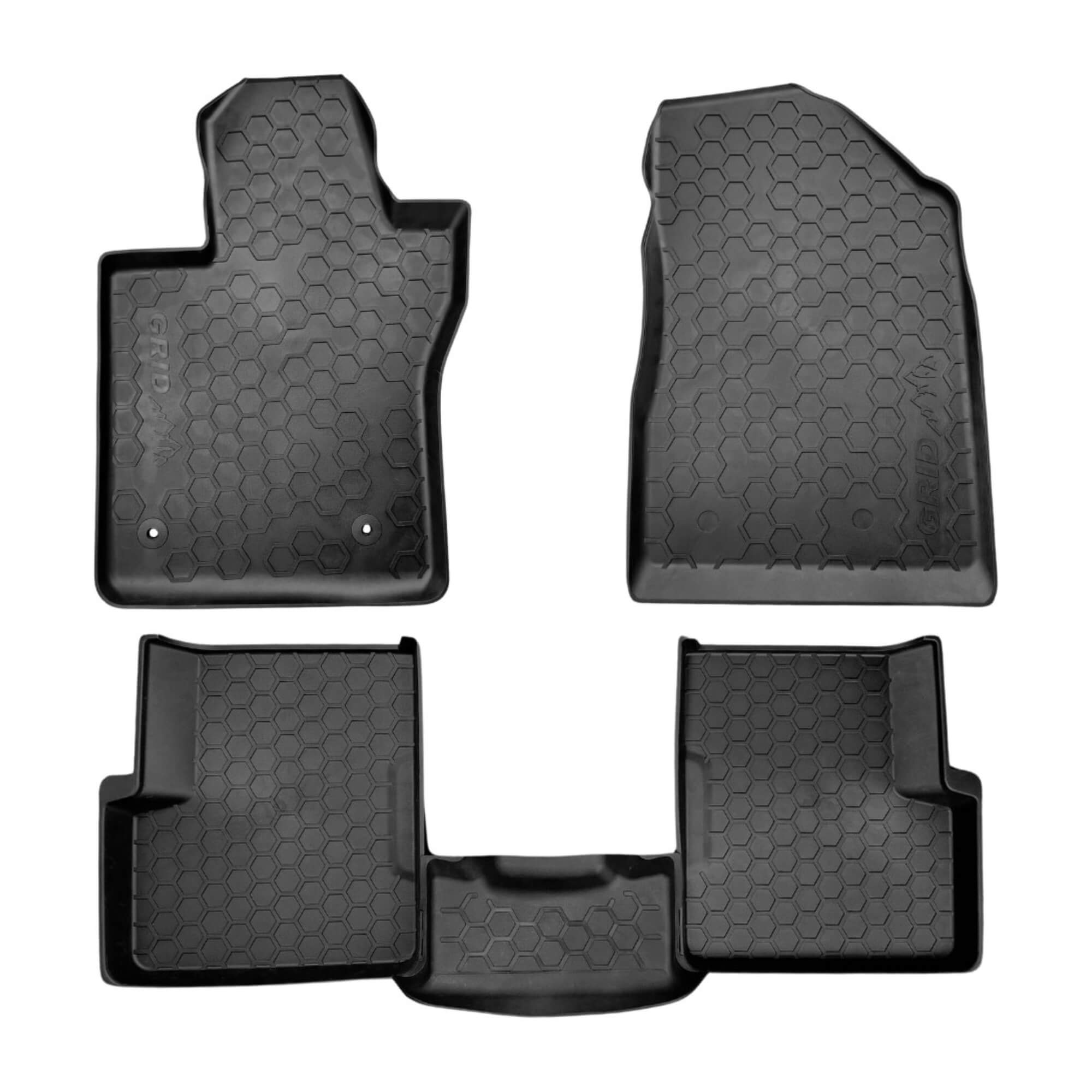 COMP Kit Automotivo Renegade: Tapete Preto Tipo Bandeja 4 Portas + Soleira Preta 4 Portas