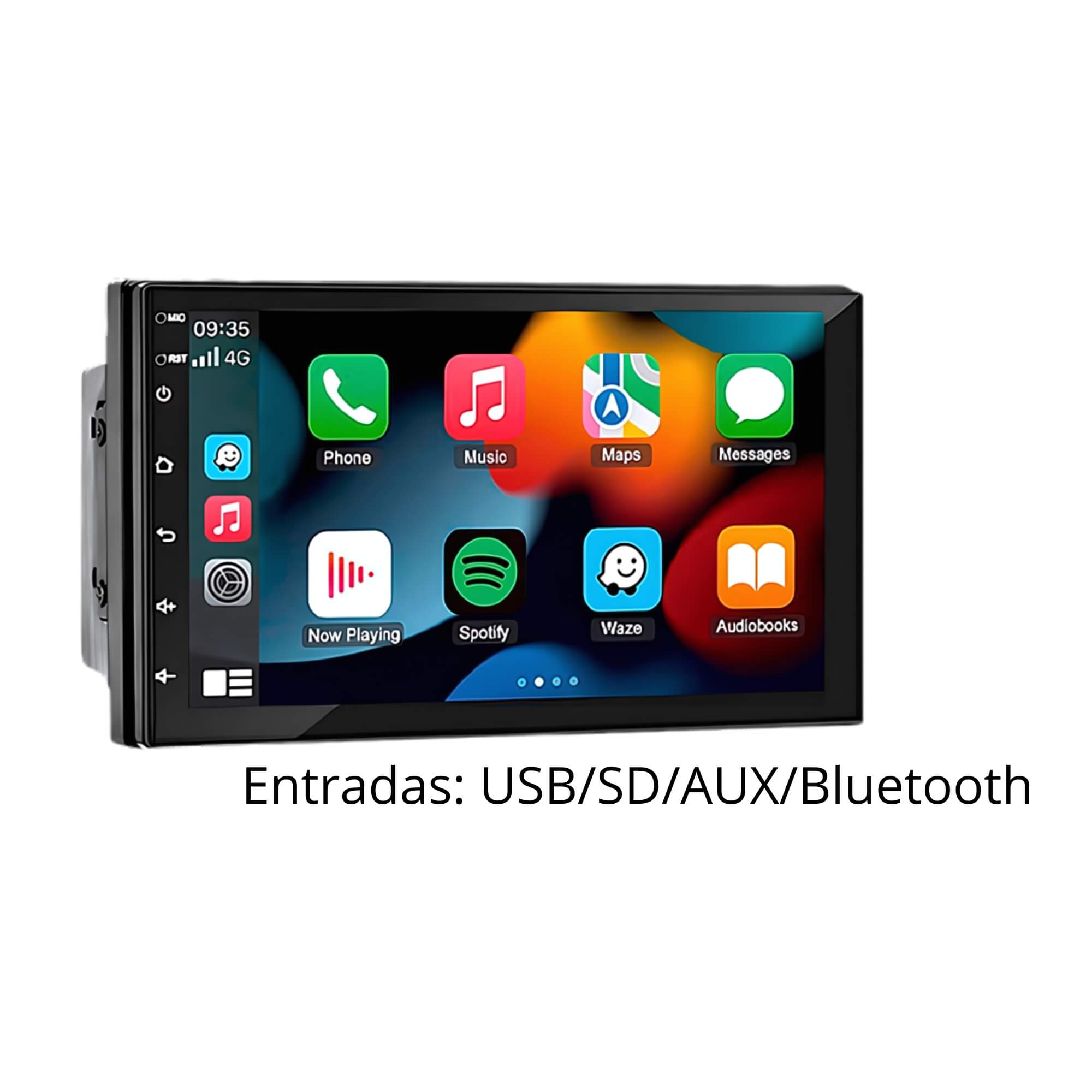 COMP Kit Central Multimídia MP5 2Din 7” IPS CarPlay Android + Câmera de Ré Borboleta