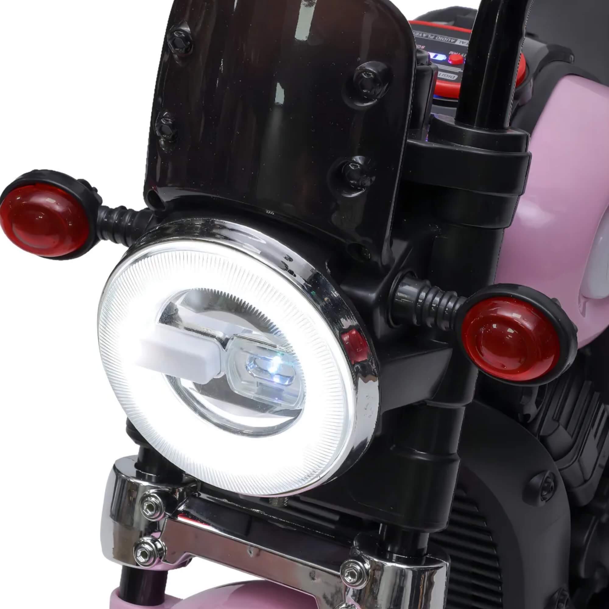 Mini Moto Elétrica Infantil Halei Rosa 6V c/ Luz, Som e Música Zippy Toys - 10547