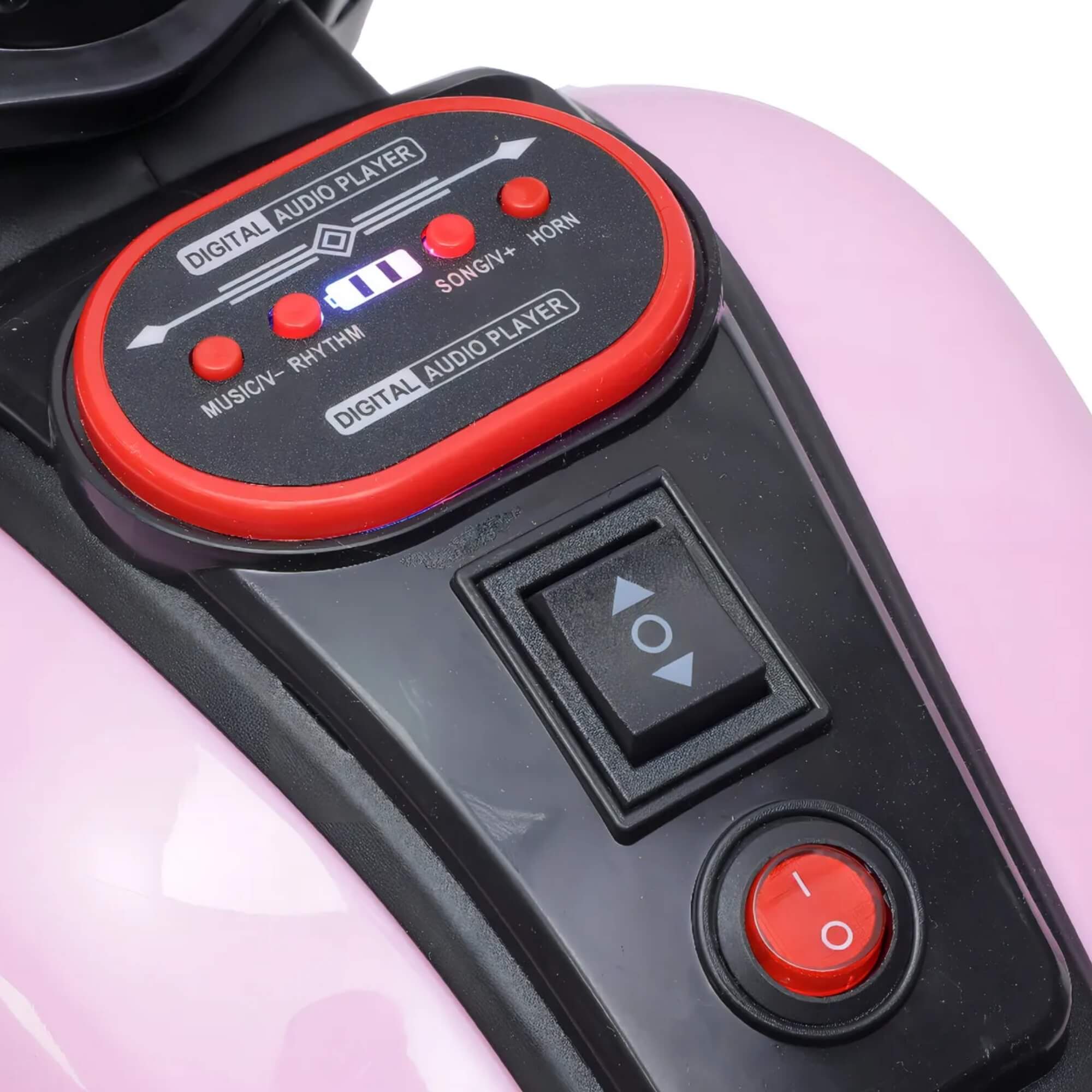 Mini Moto Elétrica Infantil Halei Rosa 6V c/ Luz, Som e Música Zippy Toys - 10547
