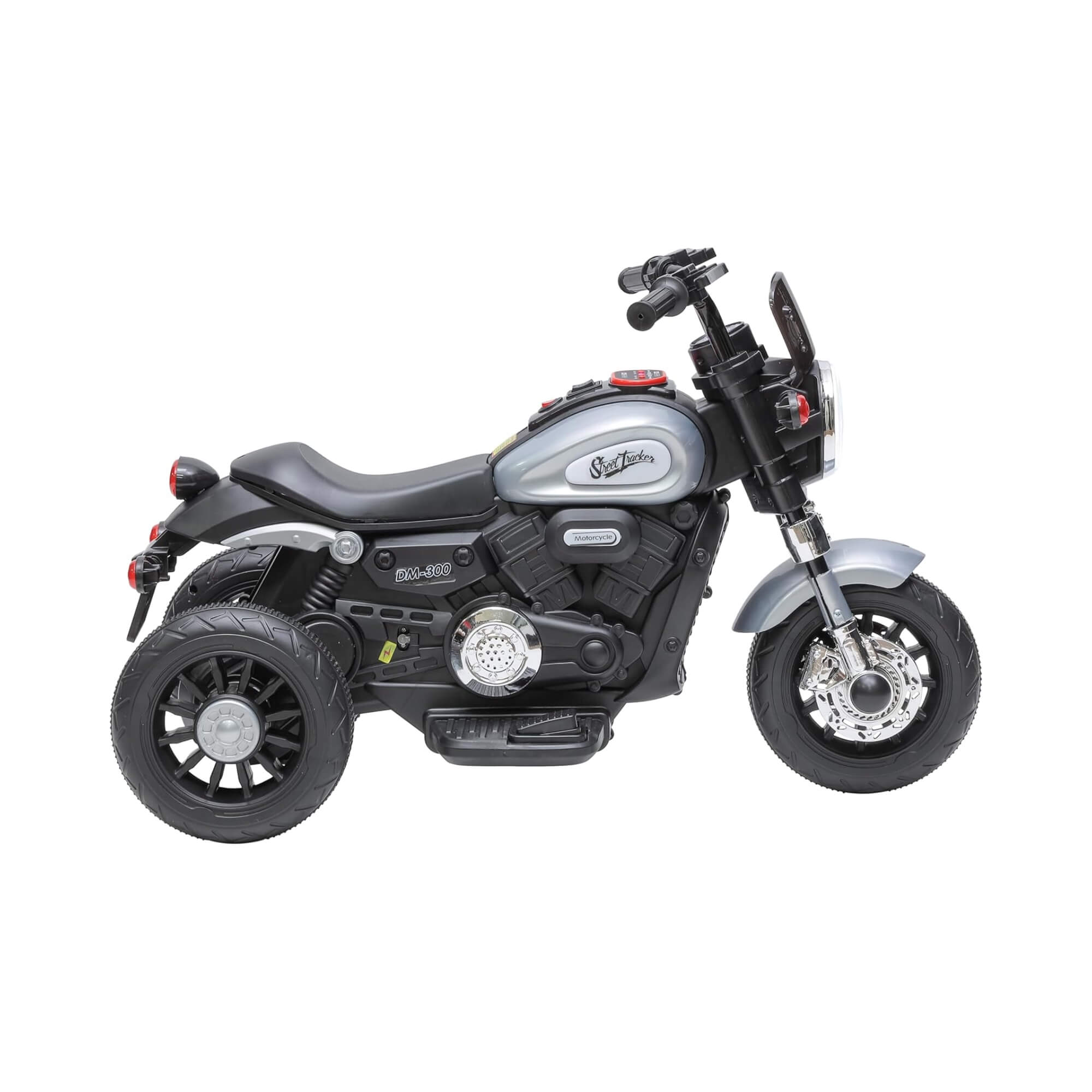 Mini Moto Elétrica Infantil Halei Prata 6V c/ Luz, Som e Música Zippy Toys - 10546