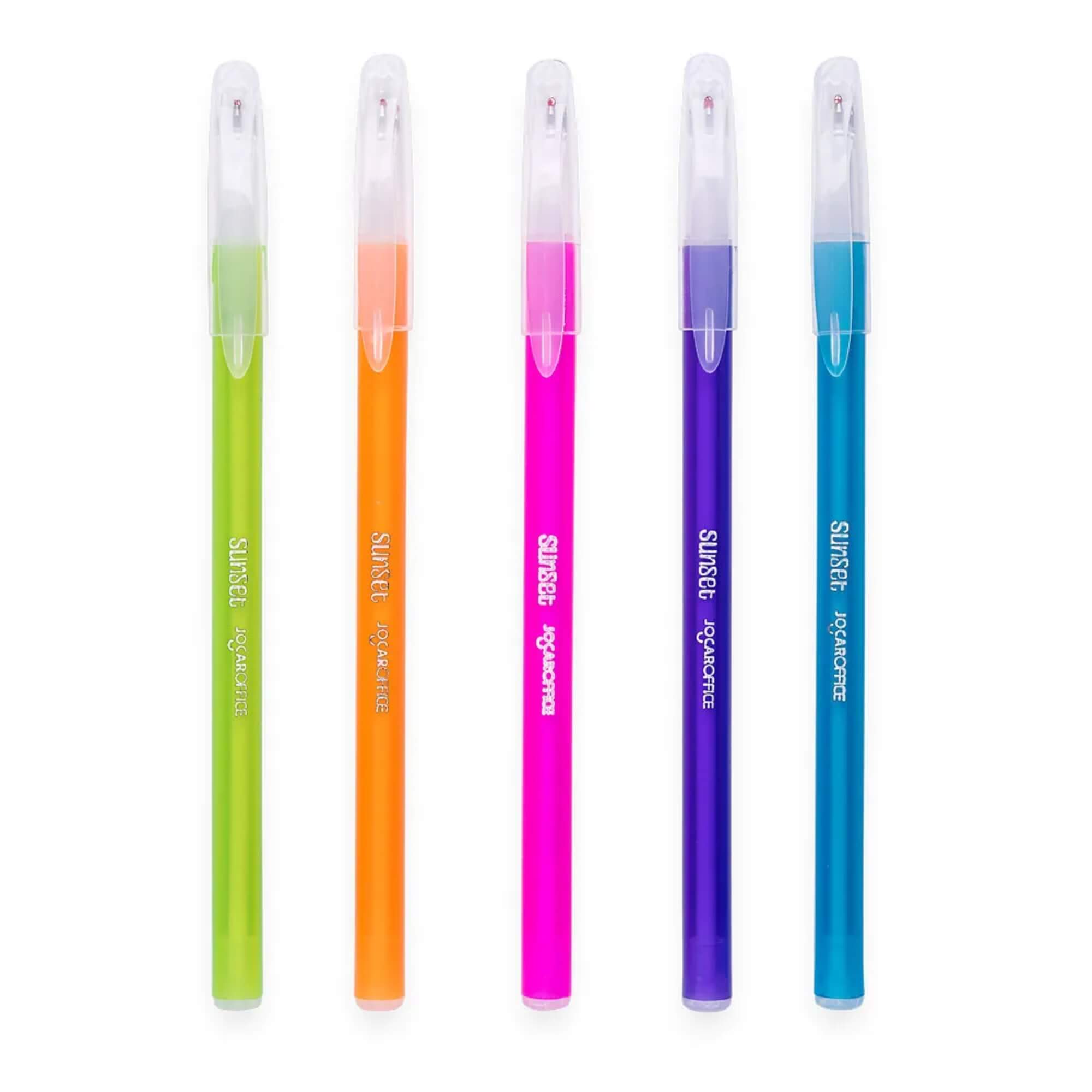 COMP Kit Atacado Canetas Esferográficas e em Gel Coloridas Displays Papelaria Material Escolar